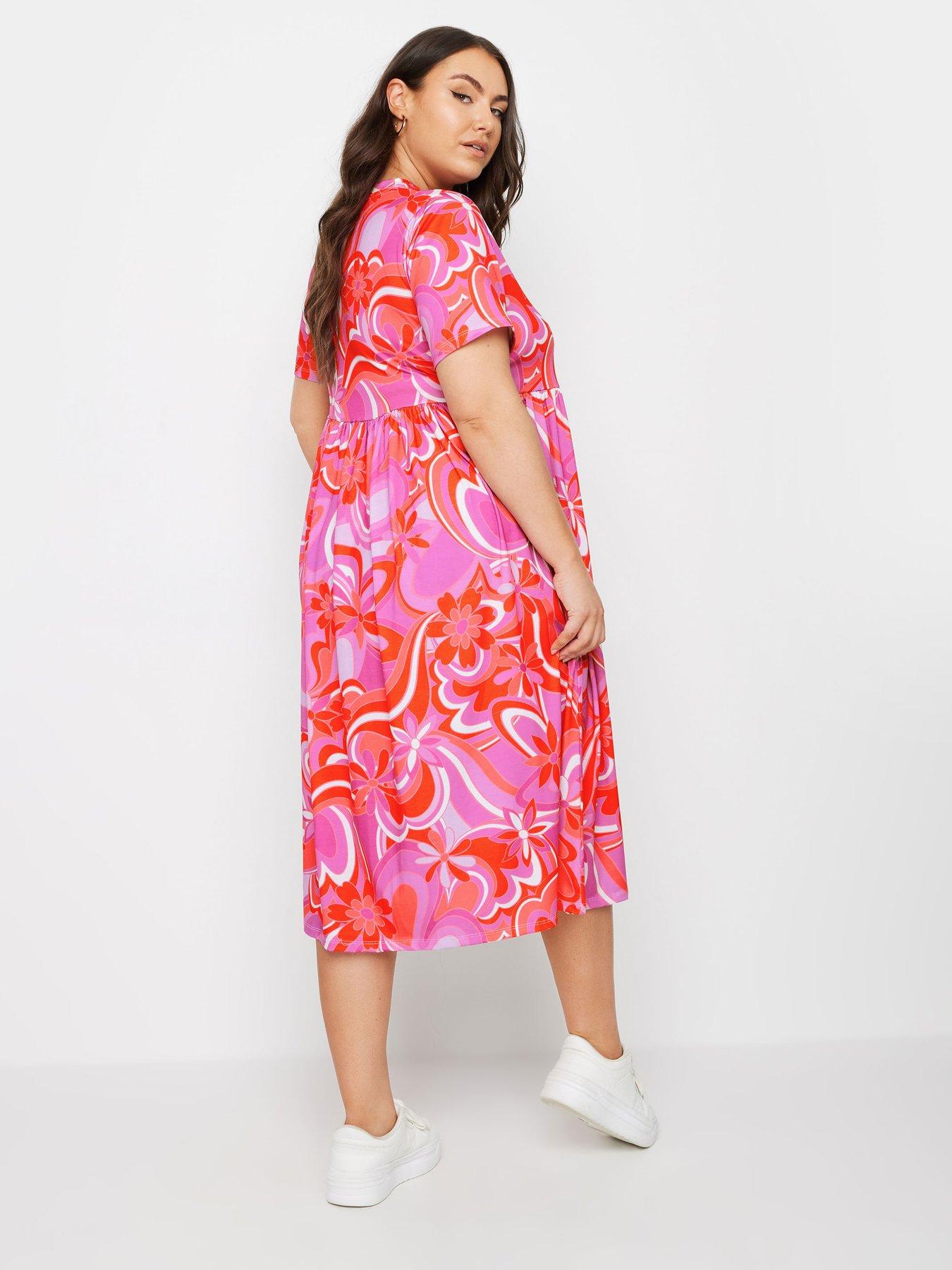 yours-curve-throw-on-smock-dress-pinkstillFront