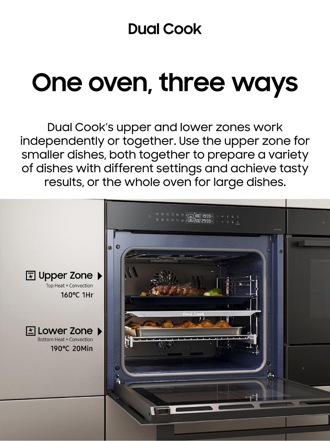 Image 4 of 8 of Samsung Series 4 NV7B45305AS Dual Cook Flex Smart Oven with Pyrolytic Cleaning - Stainless Steel