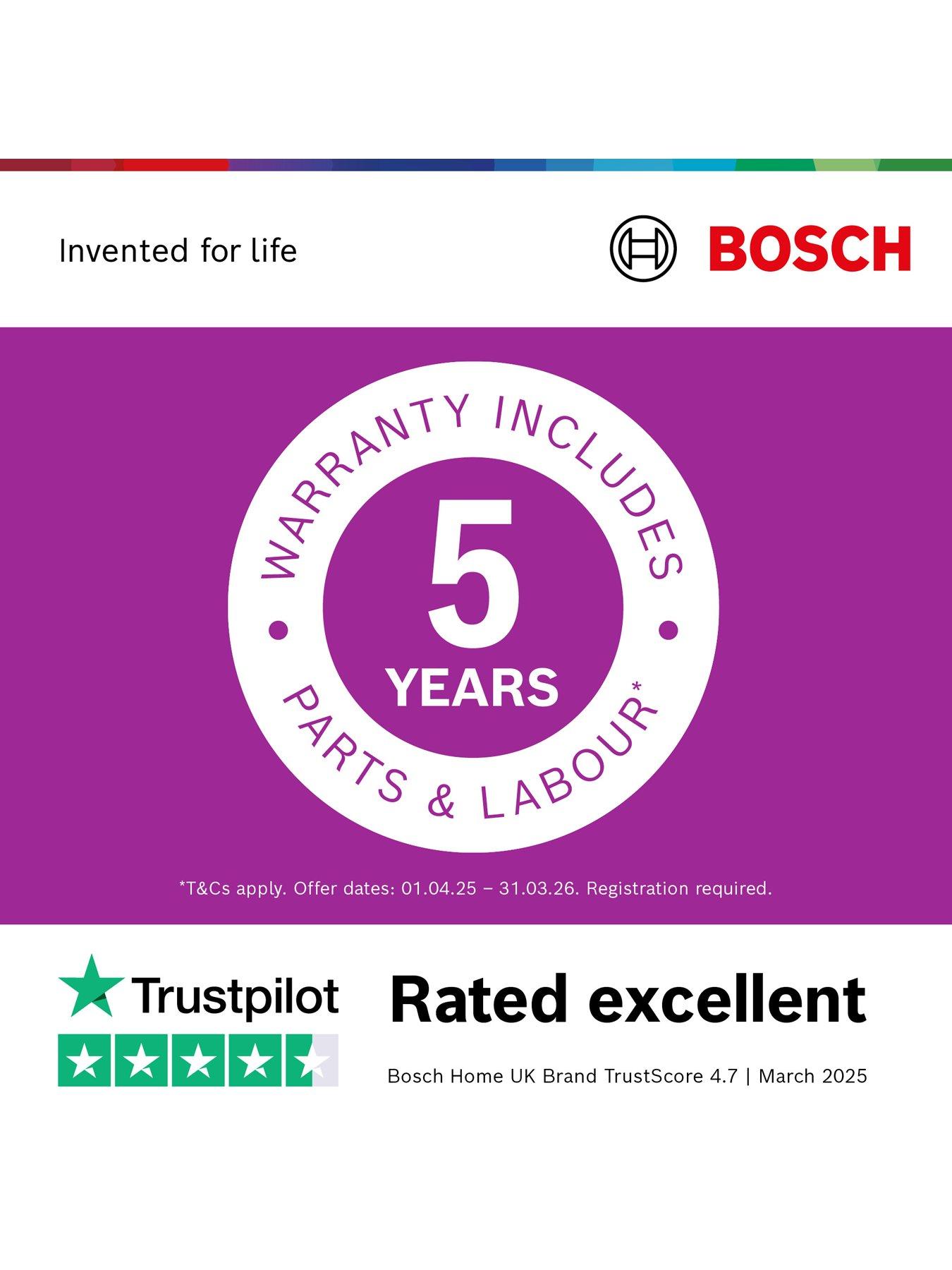 Image 7 of 7 of Bosch Series 2 SPV2HKX42G Slimline, 10-Place Settings Integrated Dishwasher with SpeedPerfect - Black - E Rated