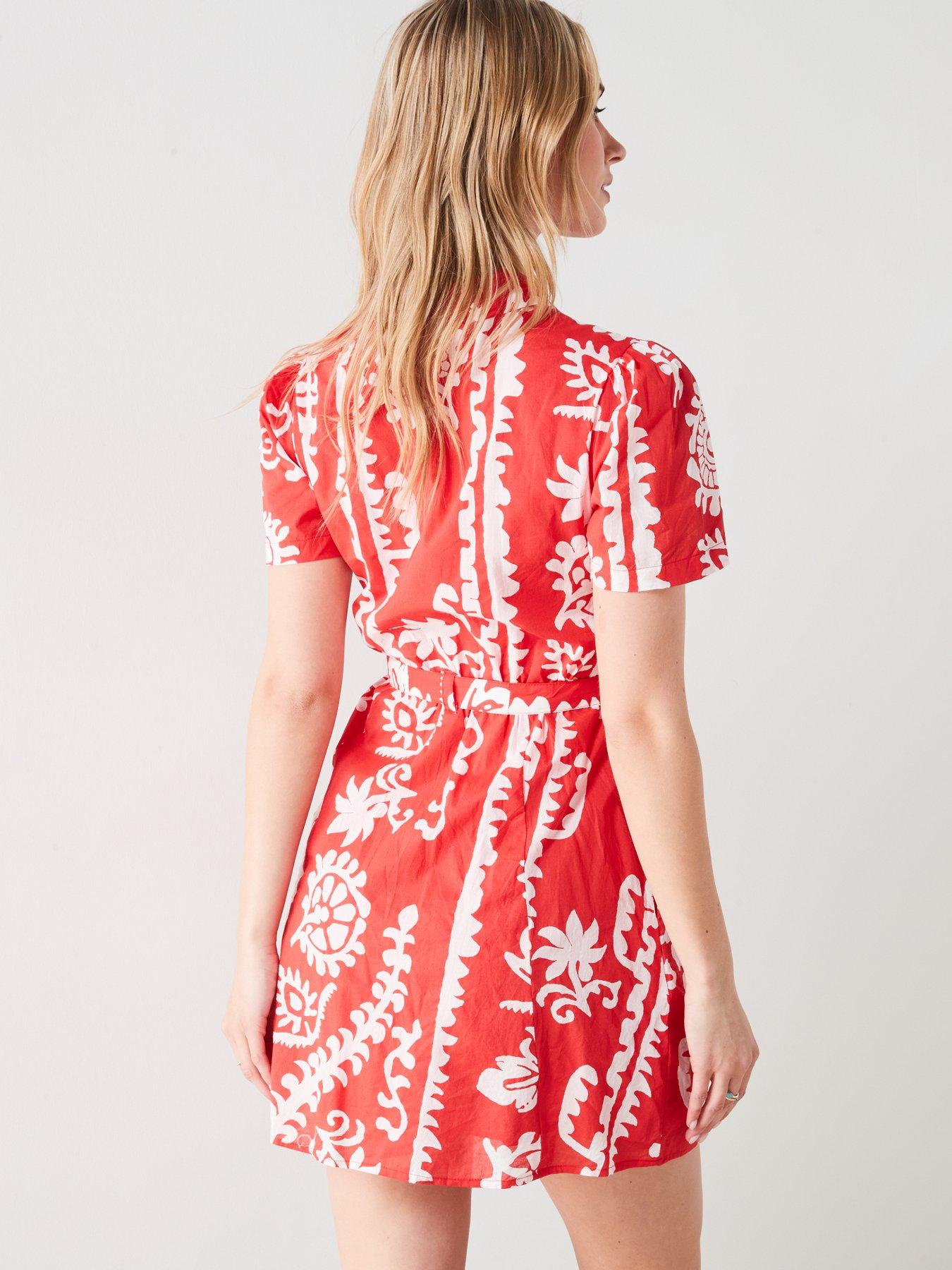 mango-printed-bow-dressstillFront