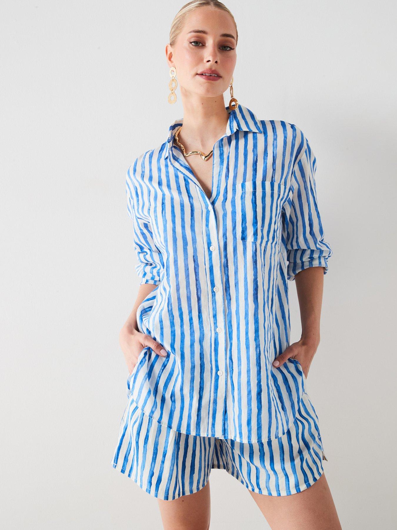 mango-cotton-stripednbspshirt-bluewhite