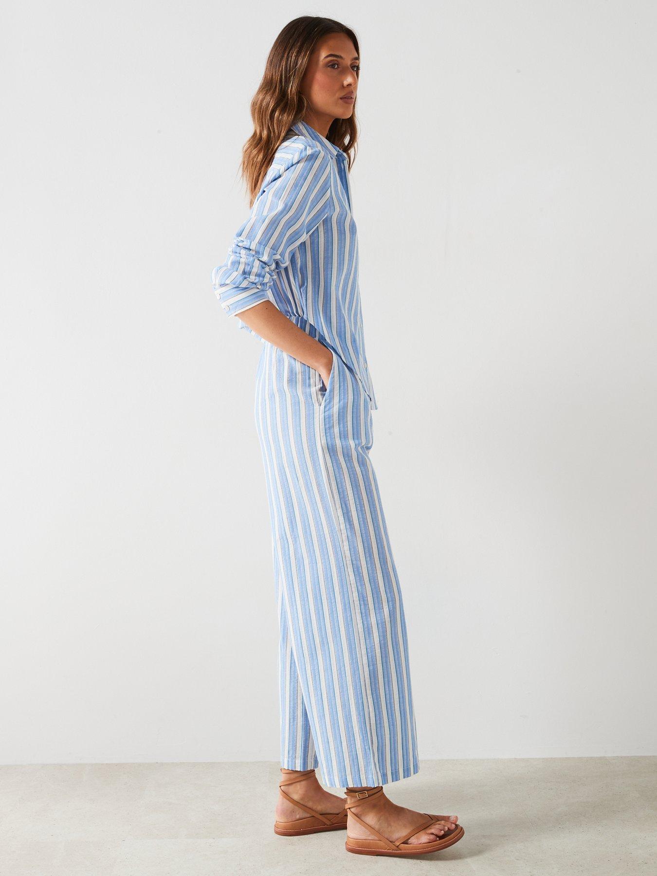 mango-striped-shirt-jumpsuit-bluedetail