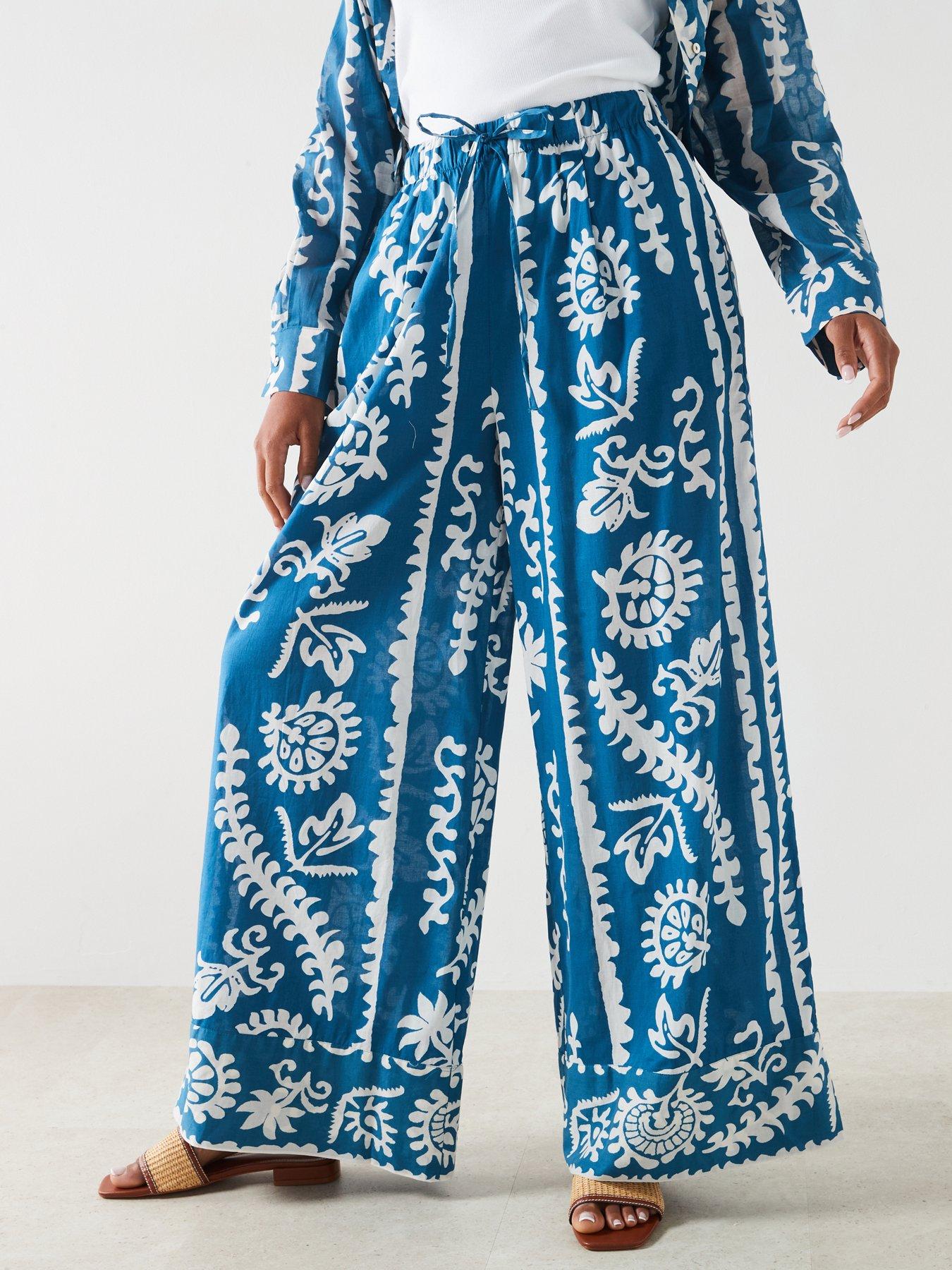 mango-abstract-print-wide-legnbsptrousers-blue