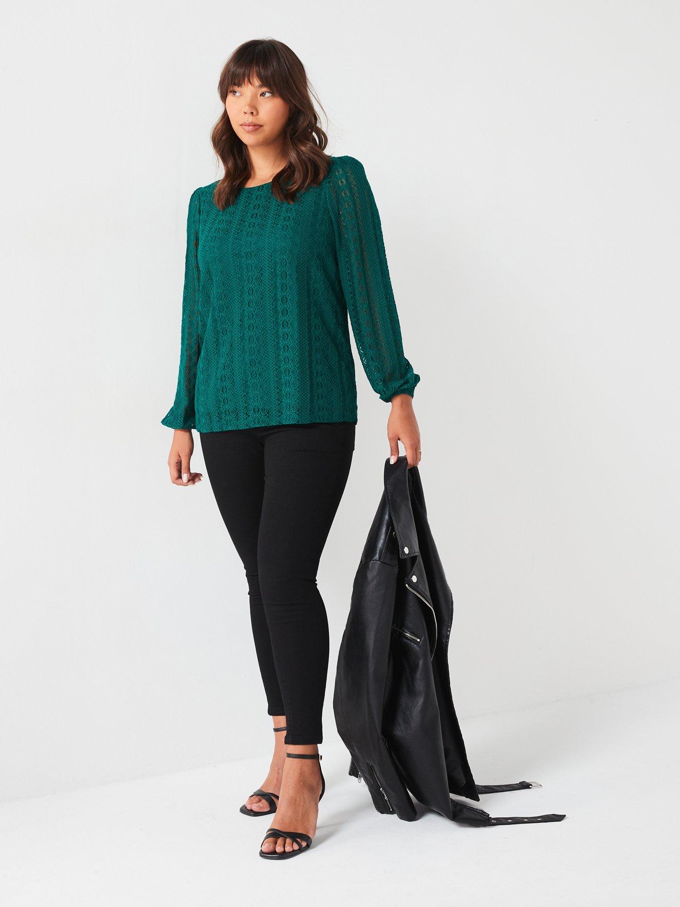 v-by-very-curve-lace-puffed-blouse-greenback