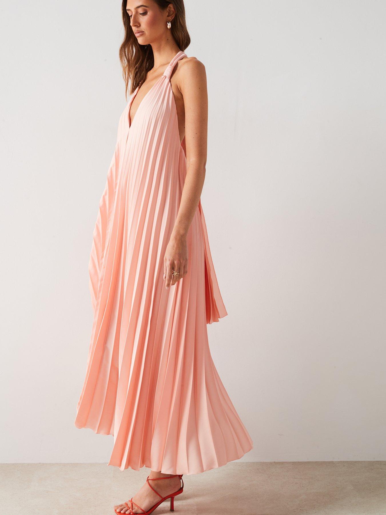 mango-pleated-long-dressback