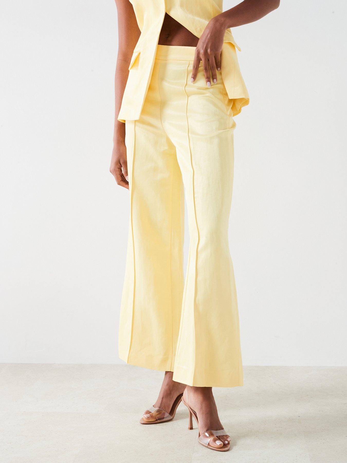 mango-flared-trousers-yellow