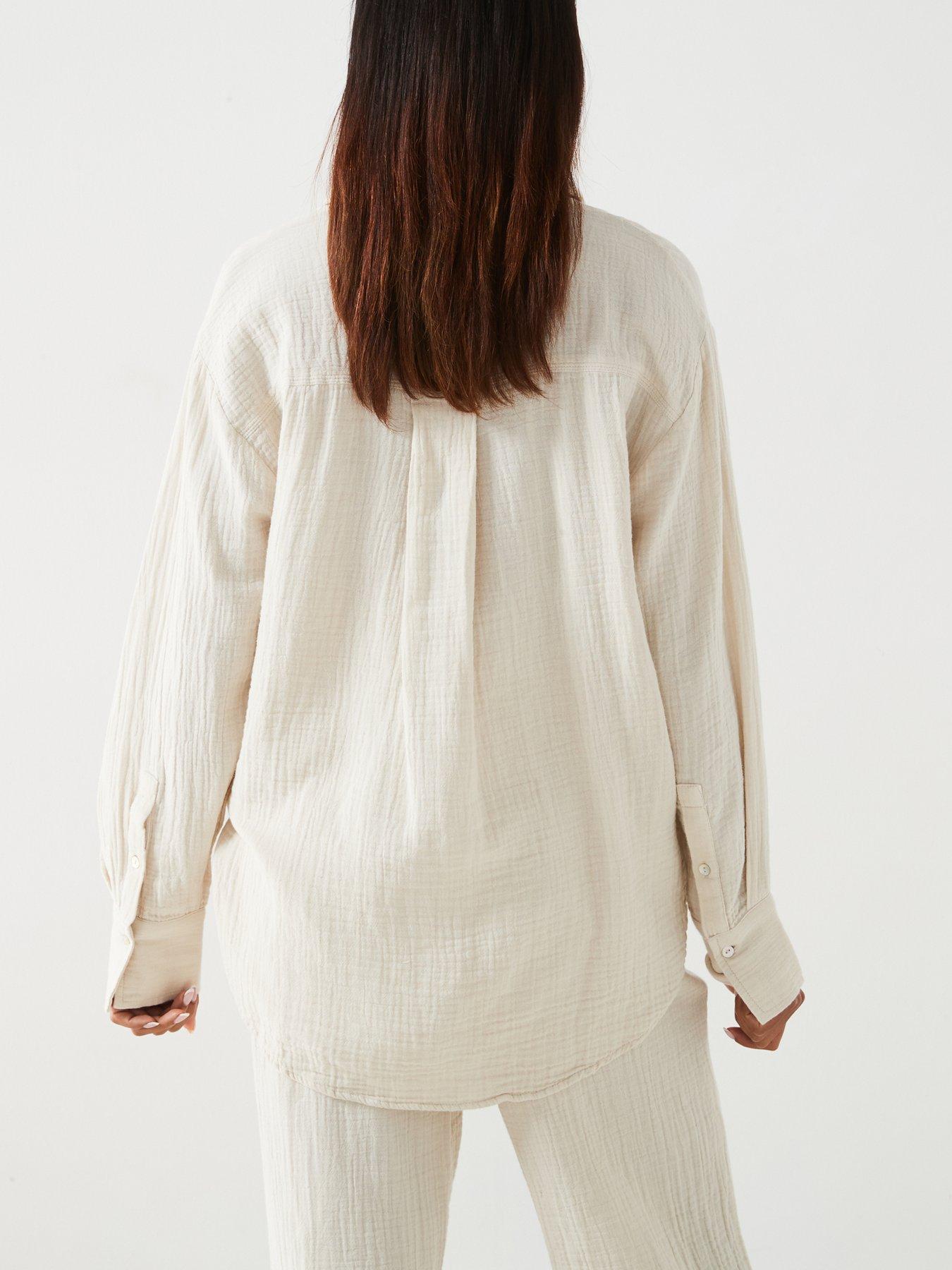 mango-relaxed-fitnbspcotton-shirt-creamstillFront