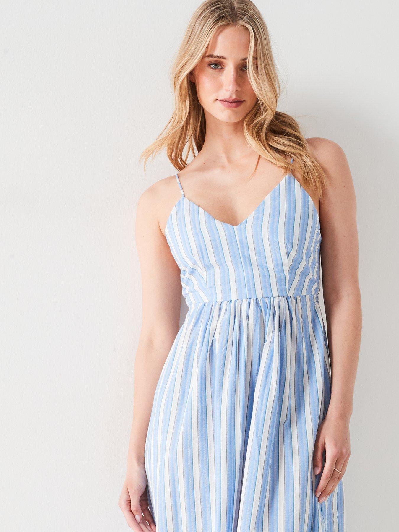 mango-cut-out-back-striped-dressoutfit