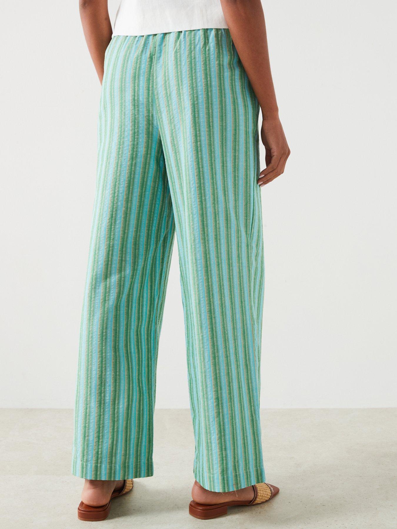 mango-striped-straight-legnbsptrousers-bluegreenstillFront