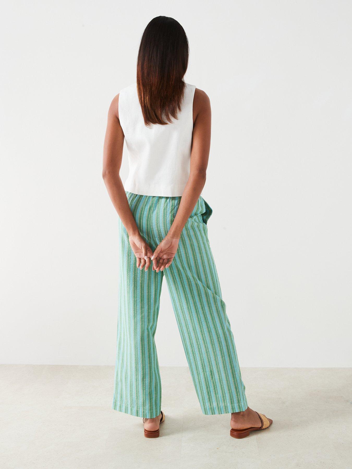 mango-striped-straight-legnbsptrousers-bluegreenoutfit