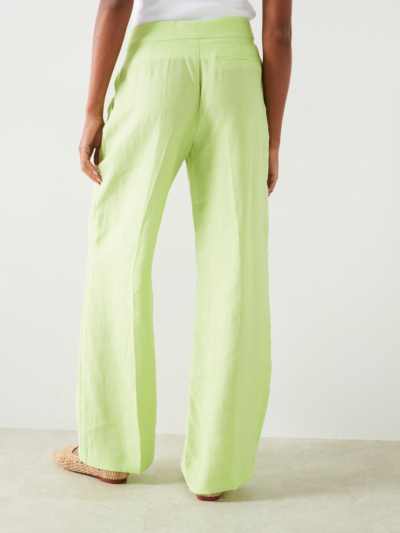 mango-wide-leg-linen-trousers--nbspgreenstillFront