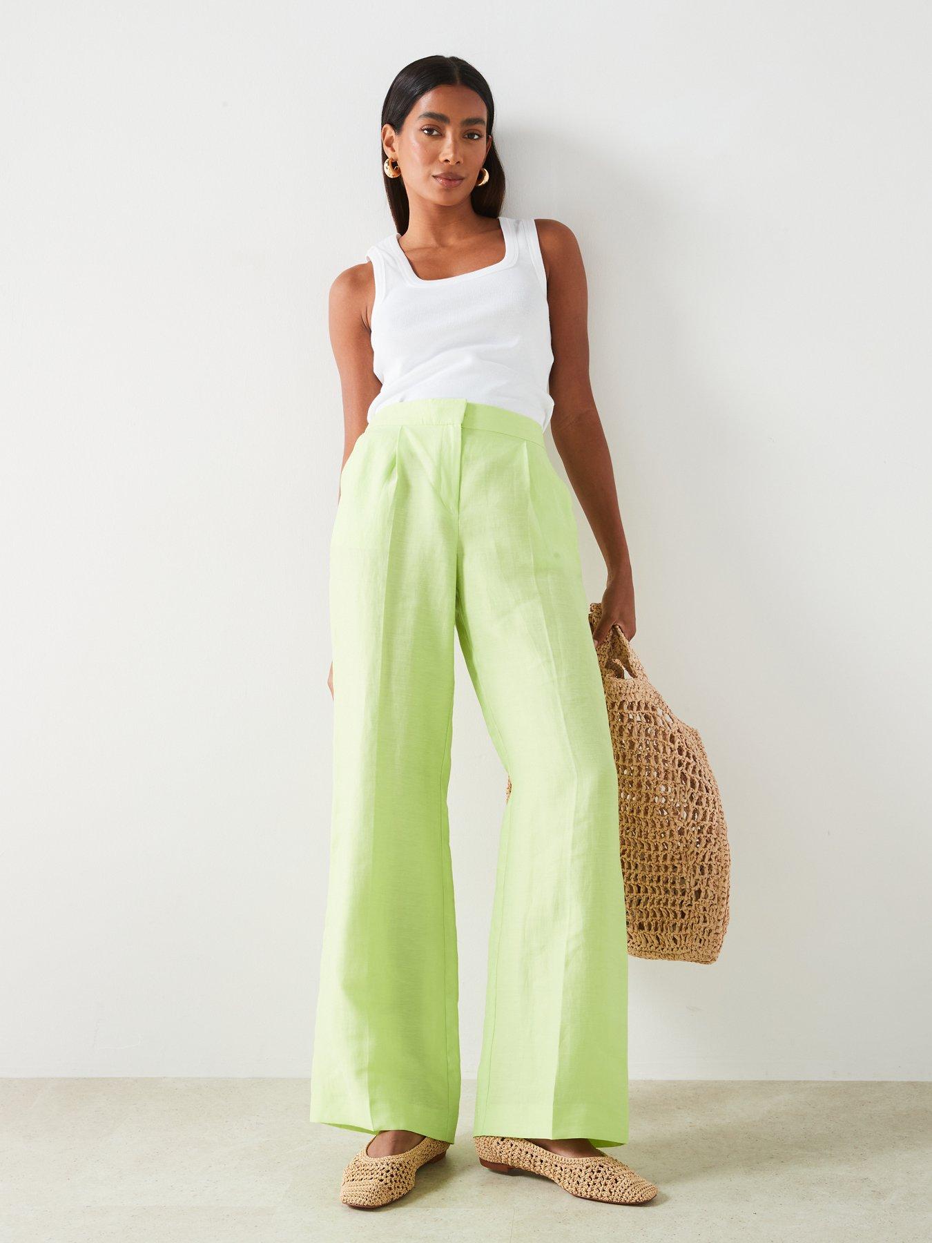 mango-wide-leg-linen-trousers--nbspgreenback