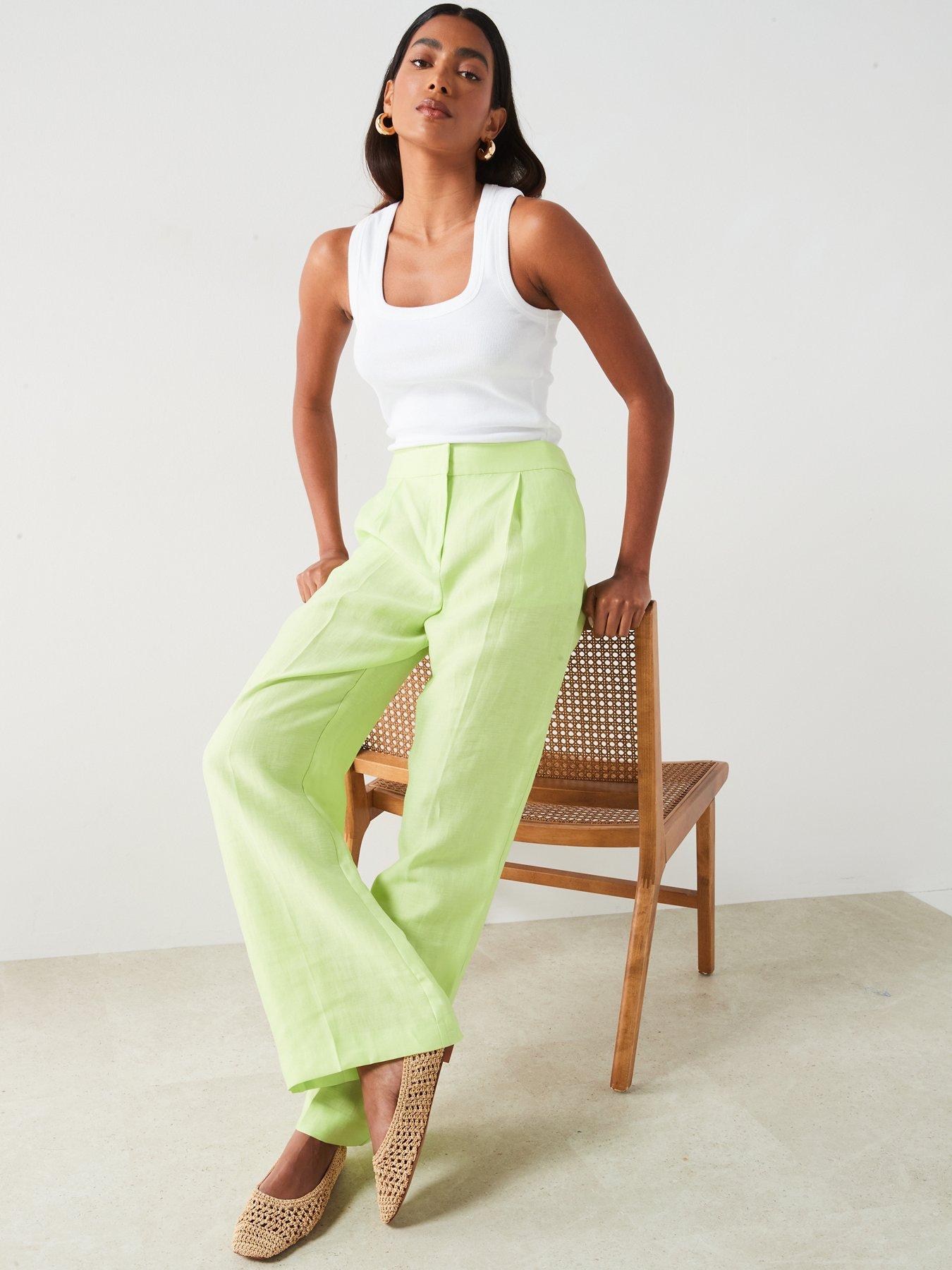 mango-wide-leg-linen-trousers--nbspgreendetail