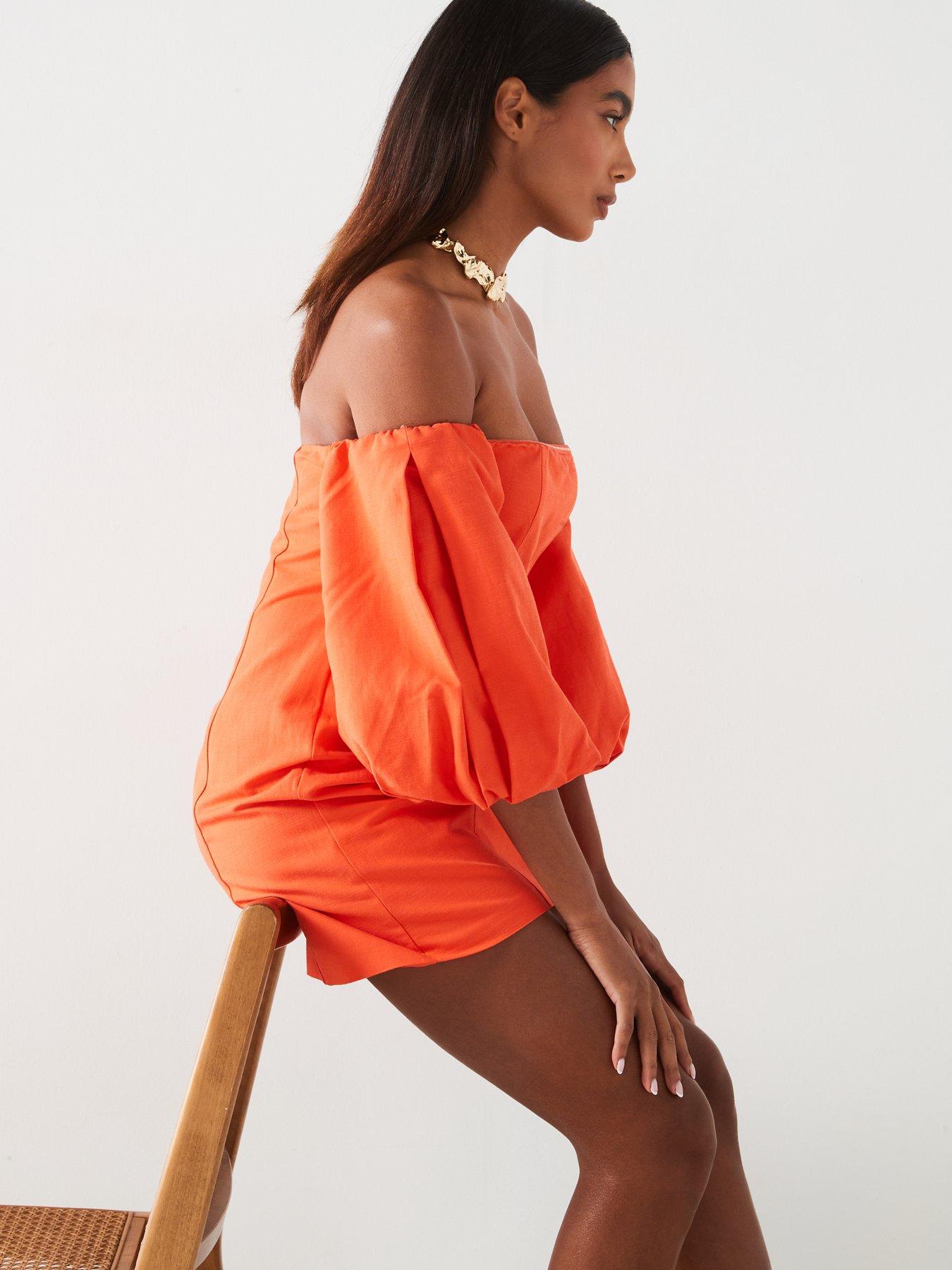 mango-tulipa-bardot-mini-dress-orangeoutfit