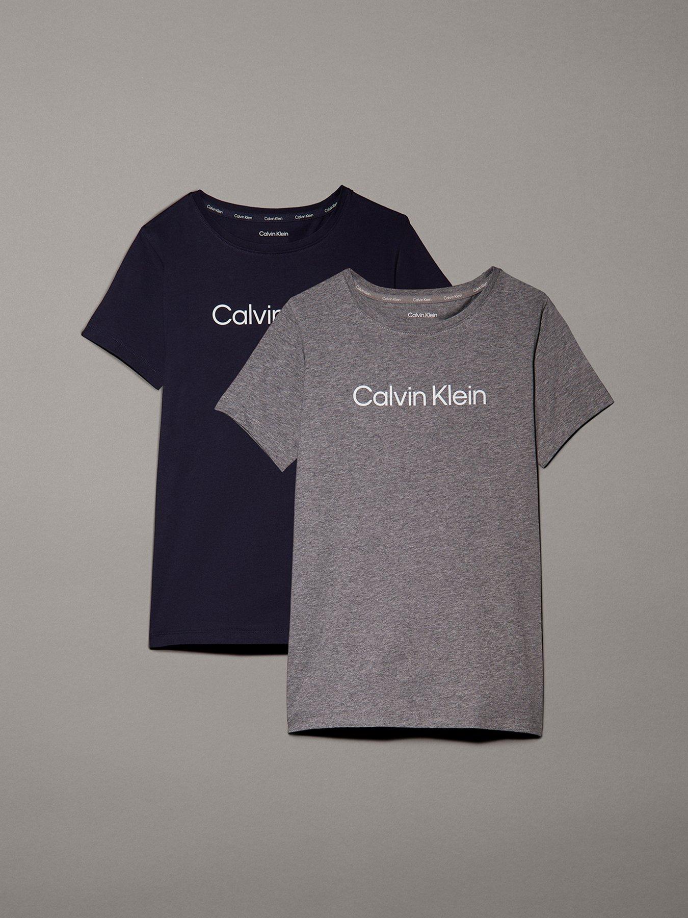 calvin-klein-girls-2-pack-short-sleeve-logo-t-shirt-greyblue