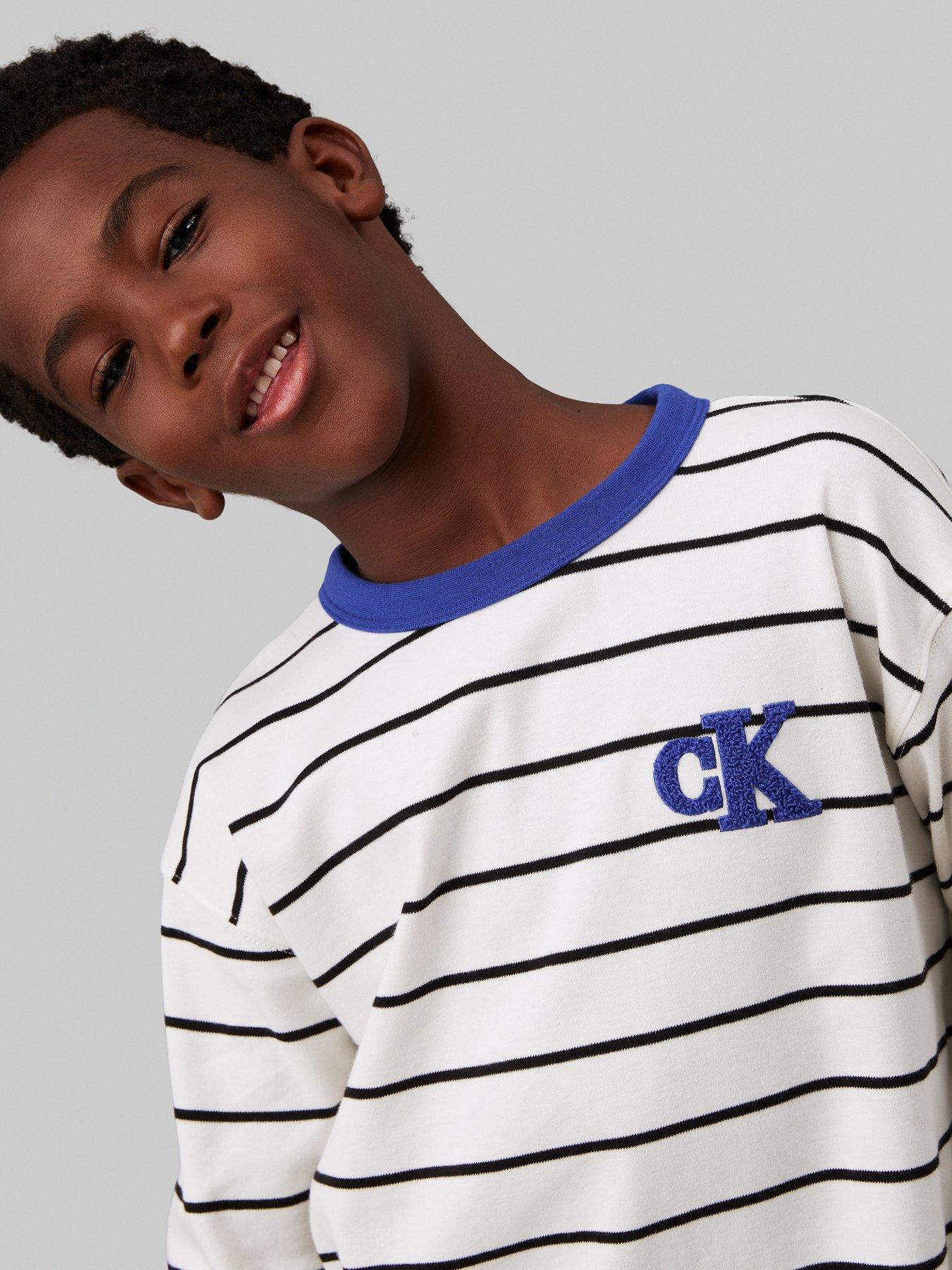 calvin-klein-jeans-boys-ringer-mono-striped-long-sleeve-t-shirt-creamoutfit