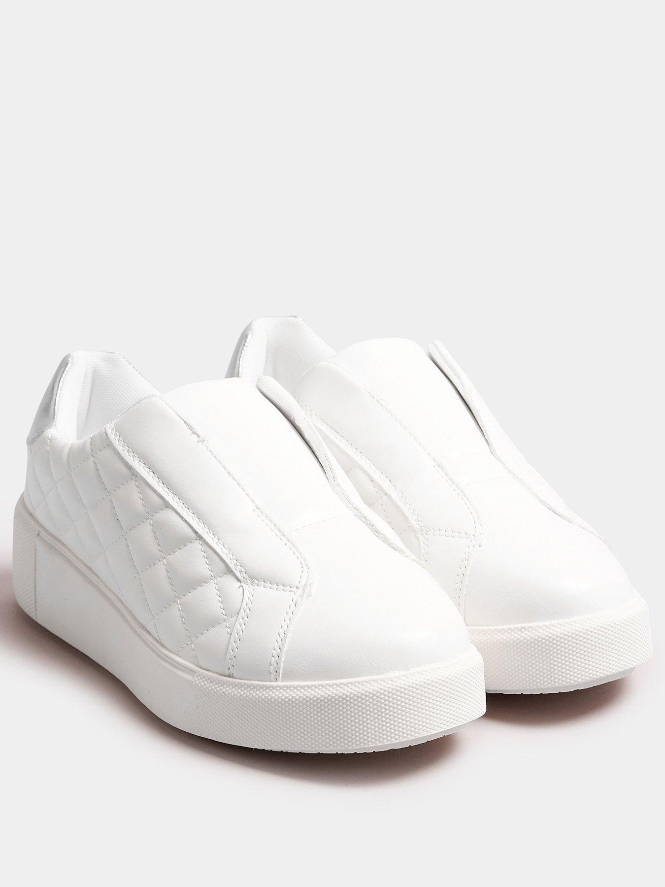 yours-wide-fit-wedge-trainer-quilted-whitestillFront