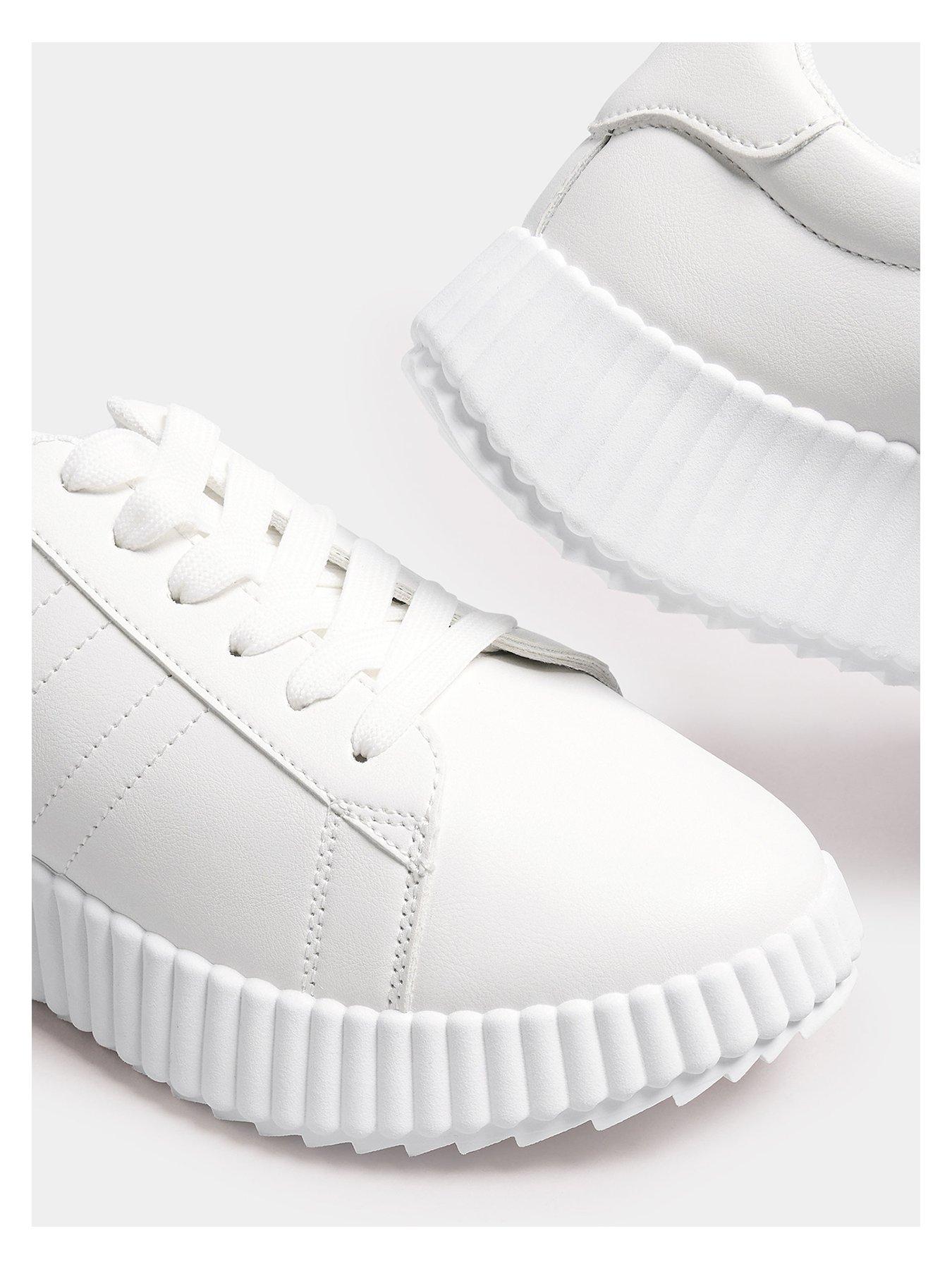 yours-extra-wide-fit-ribbed-wedge-trainer-whiteoutfit