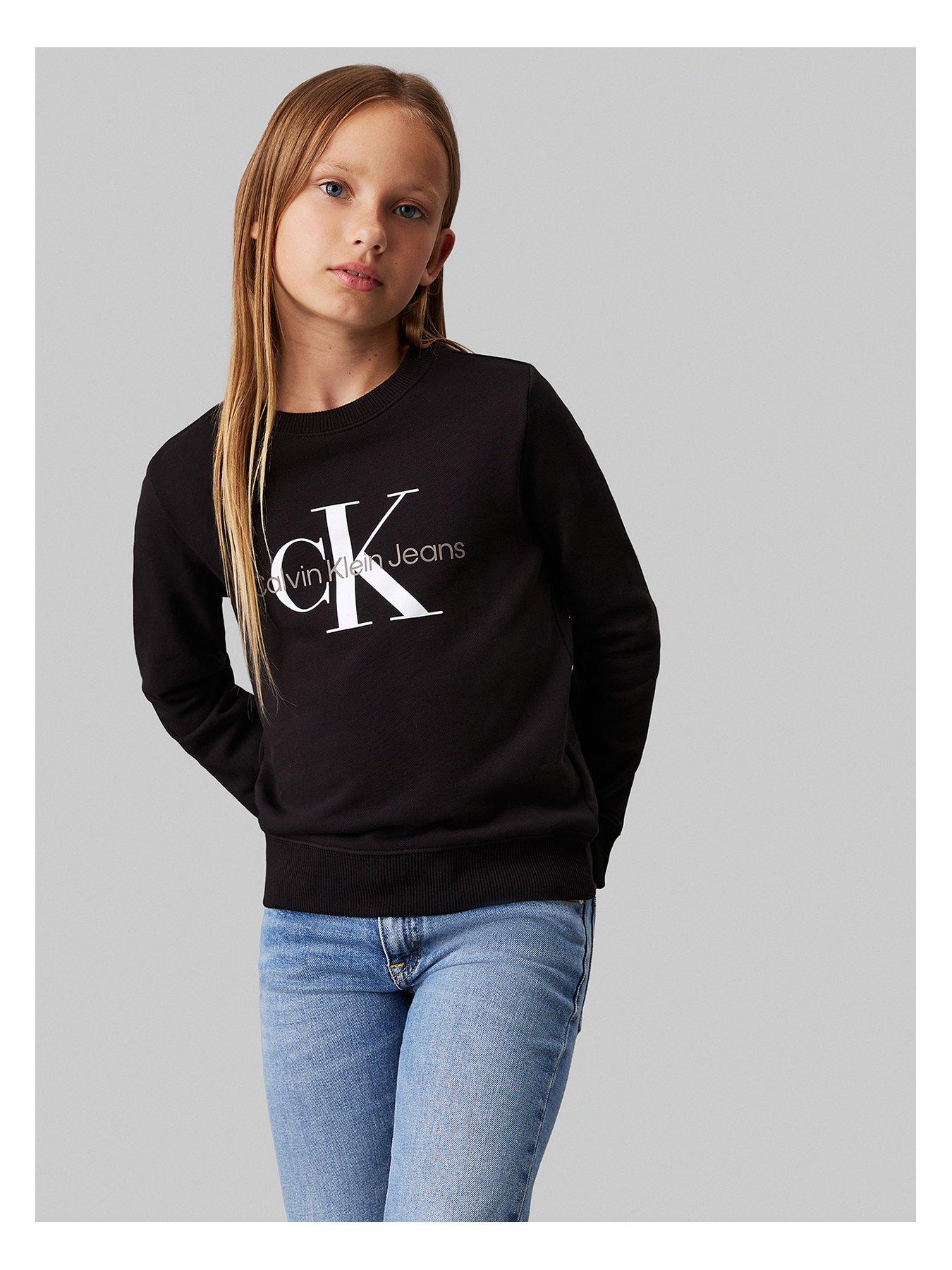 Calvin Klein Jeans Kids Ck Monogram Terry Sweatshirt Blue Very Ireland