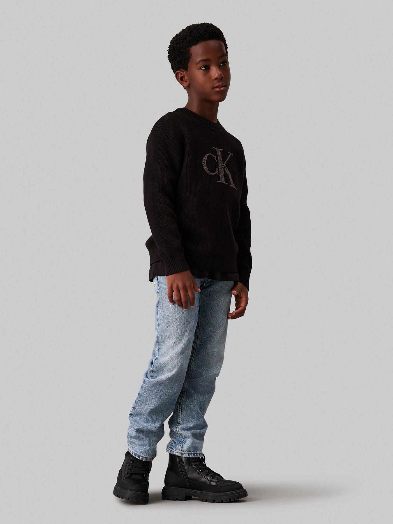 calvin-klein-jeans-boys-ck-stitch-sweater-blackstillFront