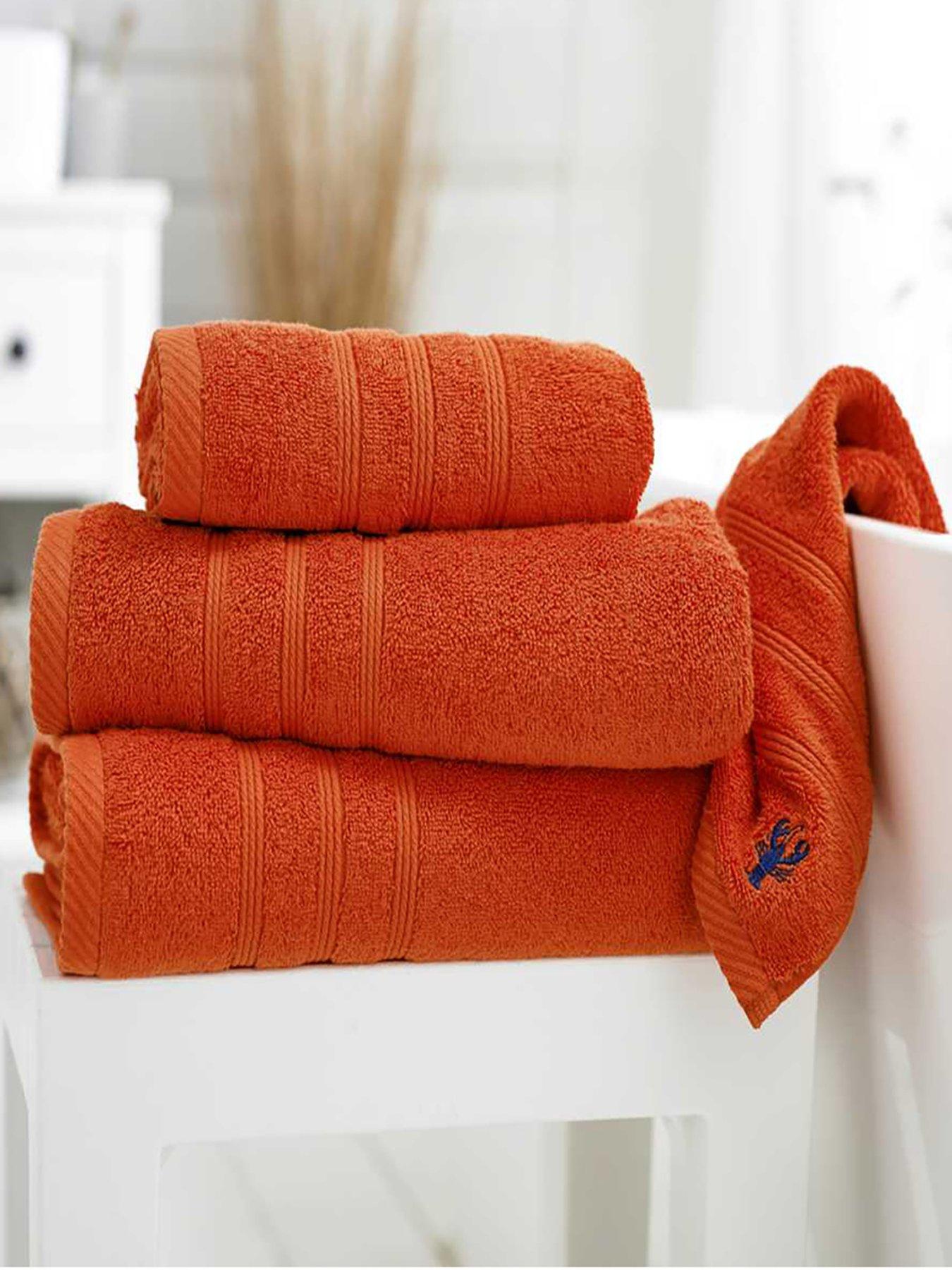 Hand Towel Orange Towels Bathroom essentials Home garden Very Ireland