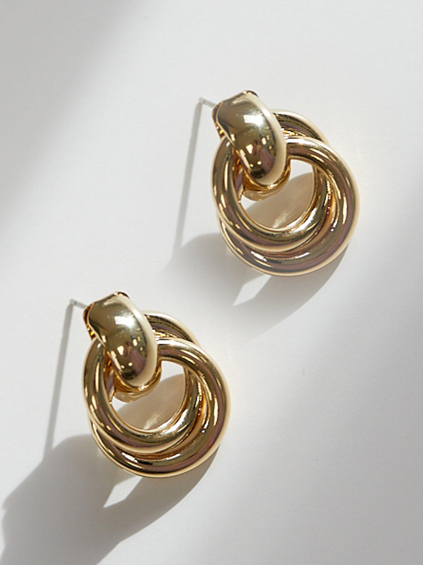 jon-richard-jon-richard-gold-plated-knotted-door-knocker-earrings