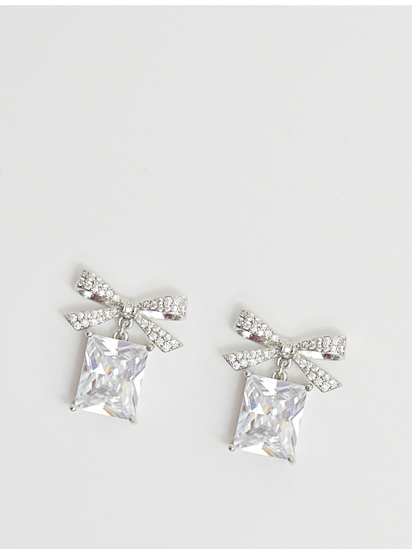 jon-richard-jon-richard-silver-plated-cubic-zirconia-crystal-bow-earrings