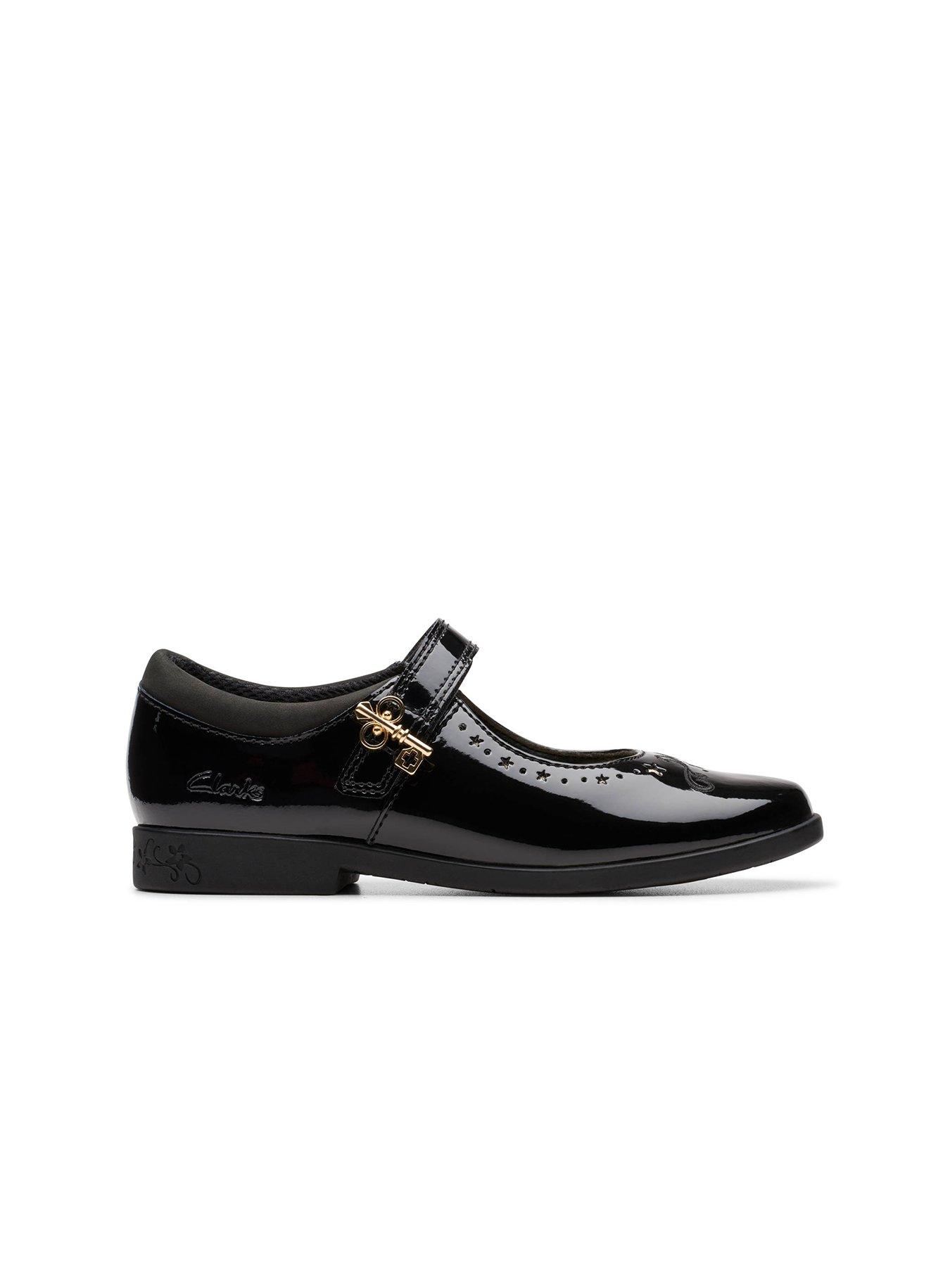 Clarks Kids Lock Magic Mary Jane Patent Leather School Shoe
