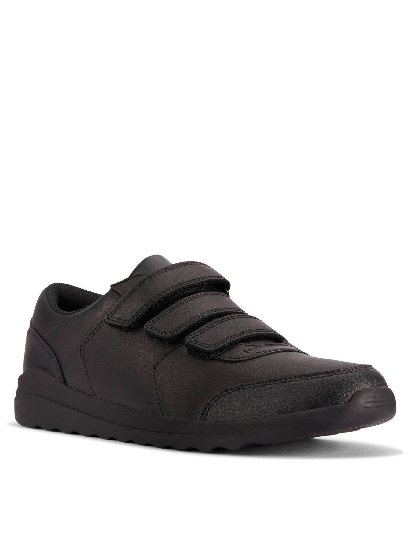 Image 2 of 6 of Clarks Youth Daze Step 2 Triple Strap Leather Shoe - Black