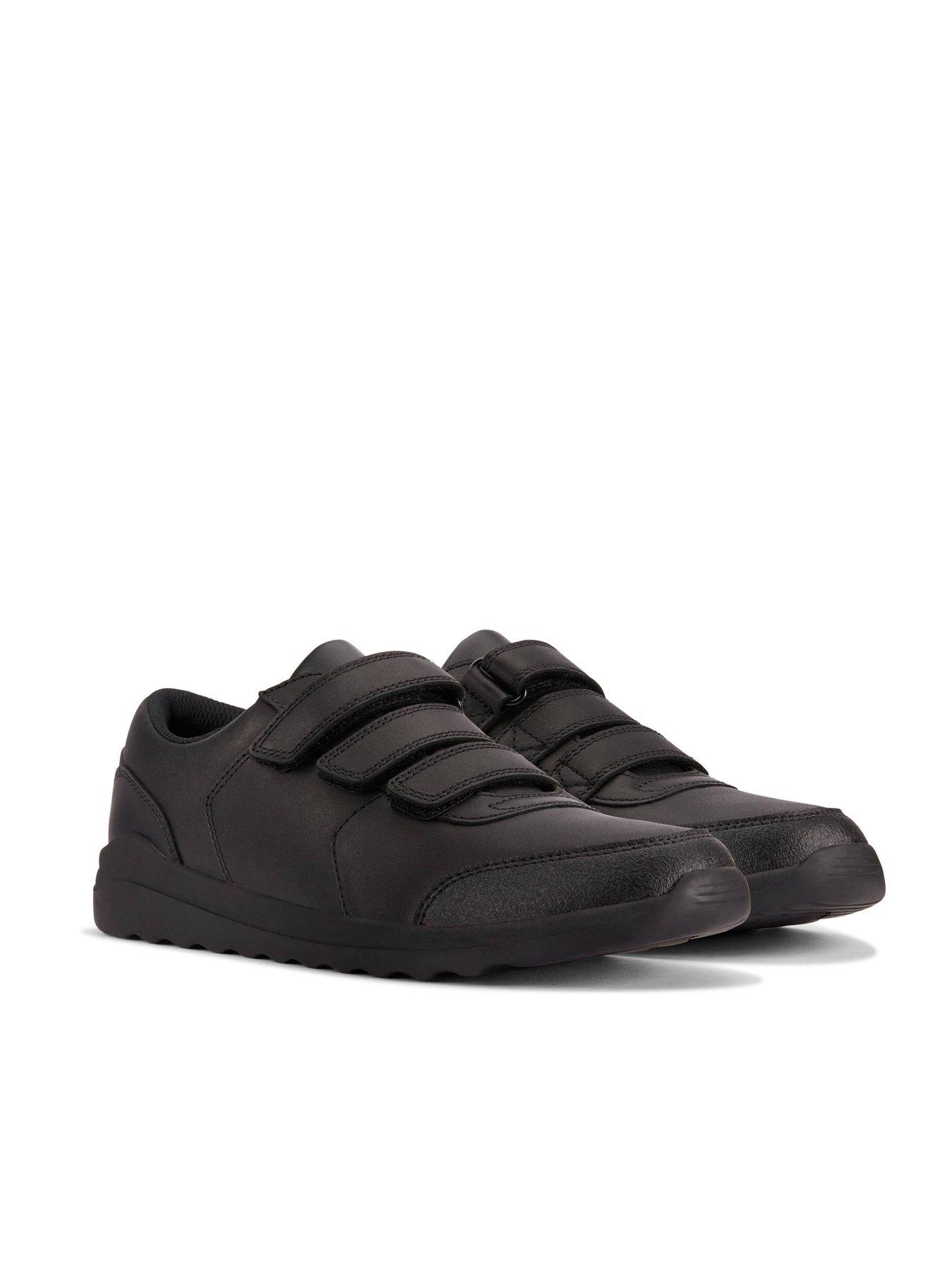 Image 6 of 6 of Clarks Youth Daze Step 2 Triple Strap Leather Shoe - Black