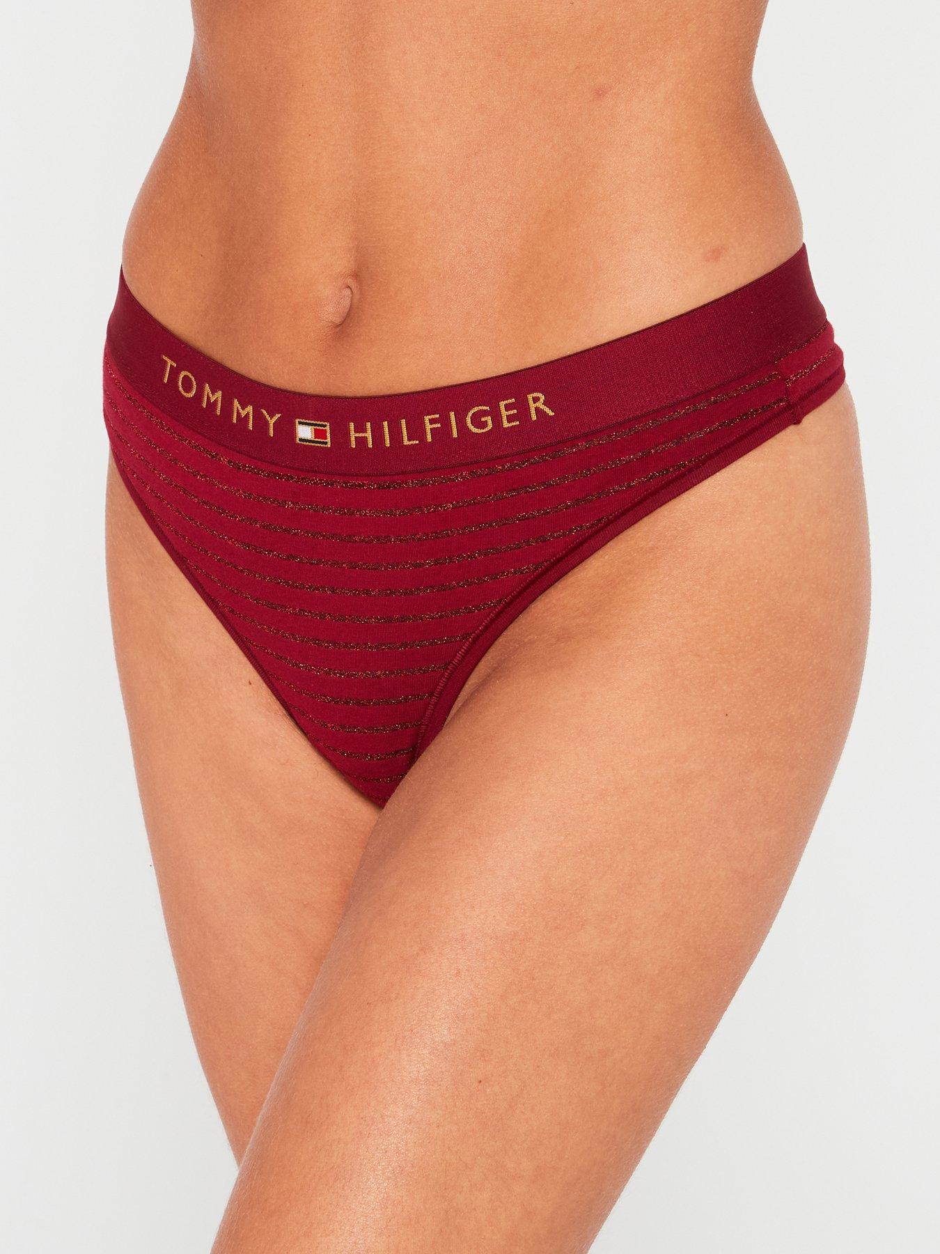 Image of Tommy Hilfiger Lurex Thong - Red