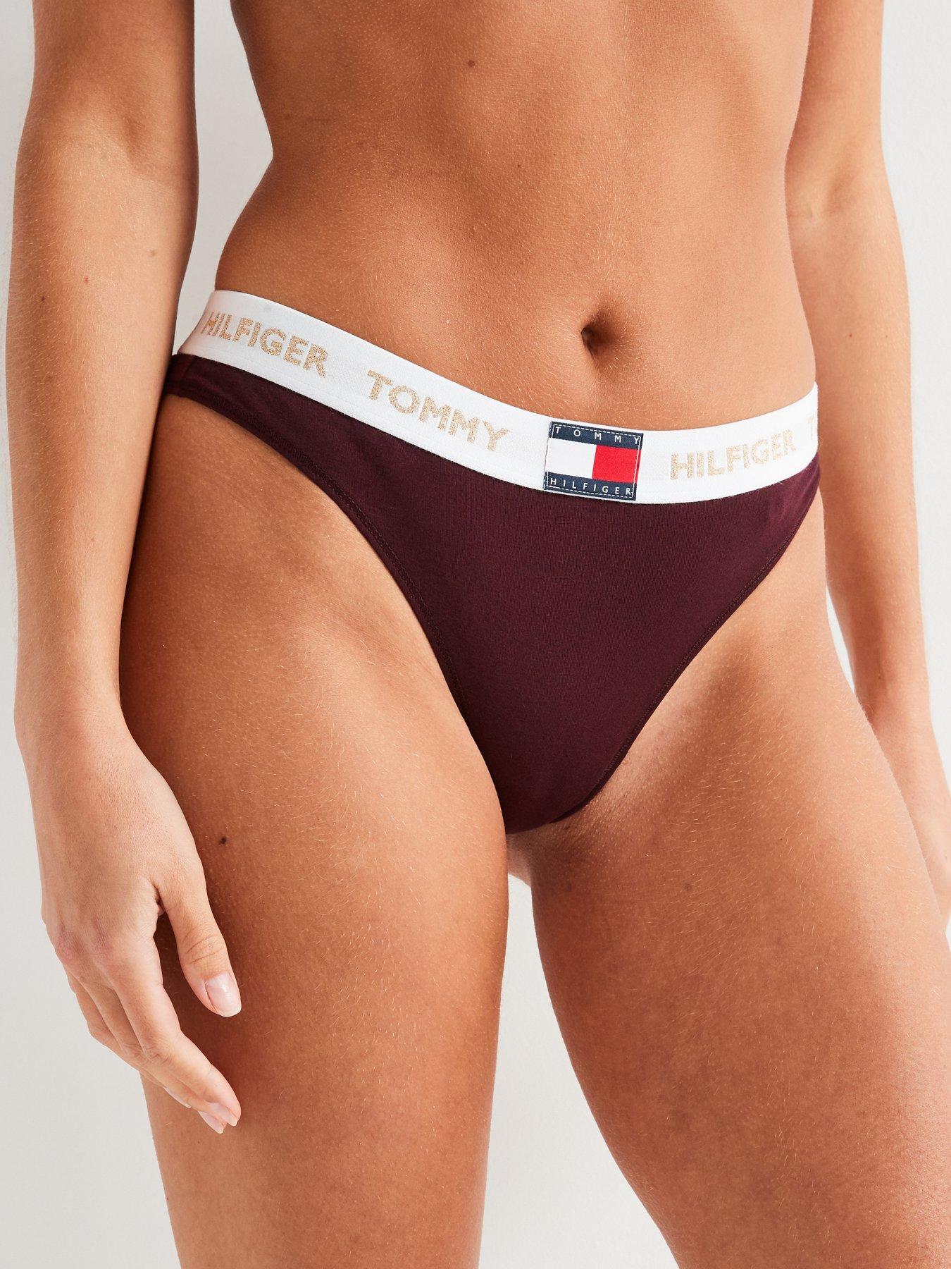 tommy-hilfiger-banded-logo-thong-red