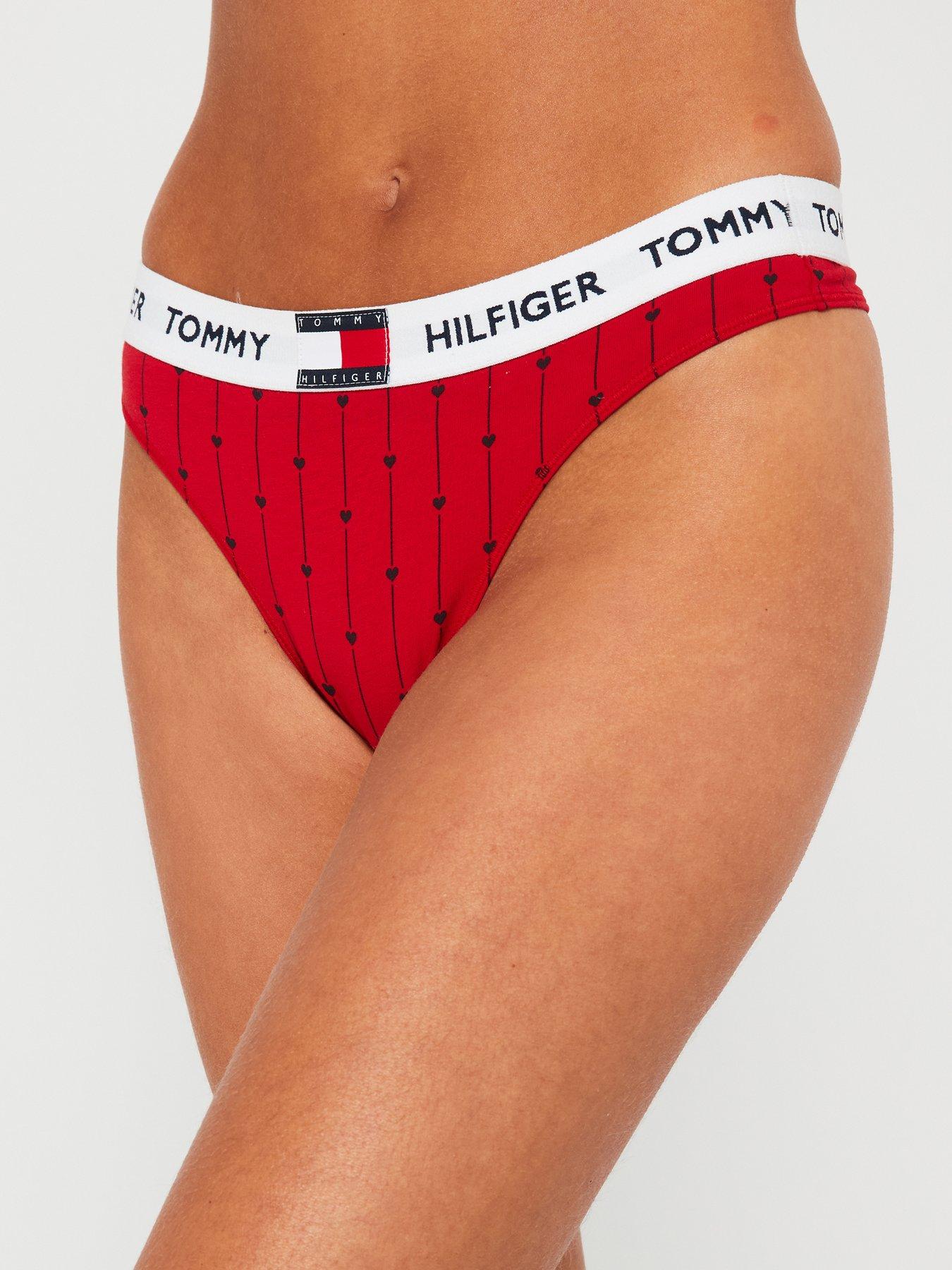 tommy-hilfiger-heart-print-thong-red