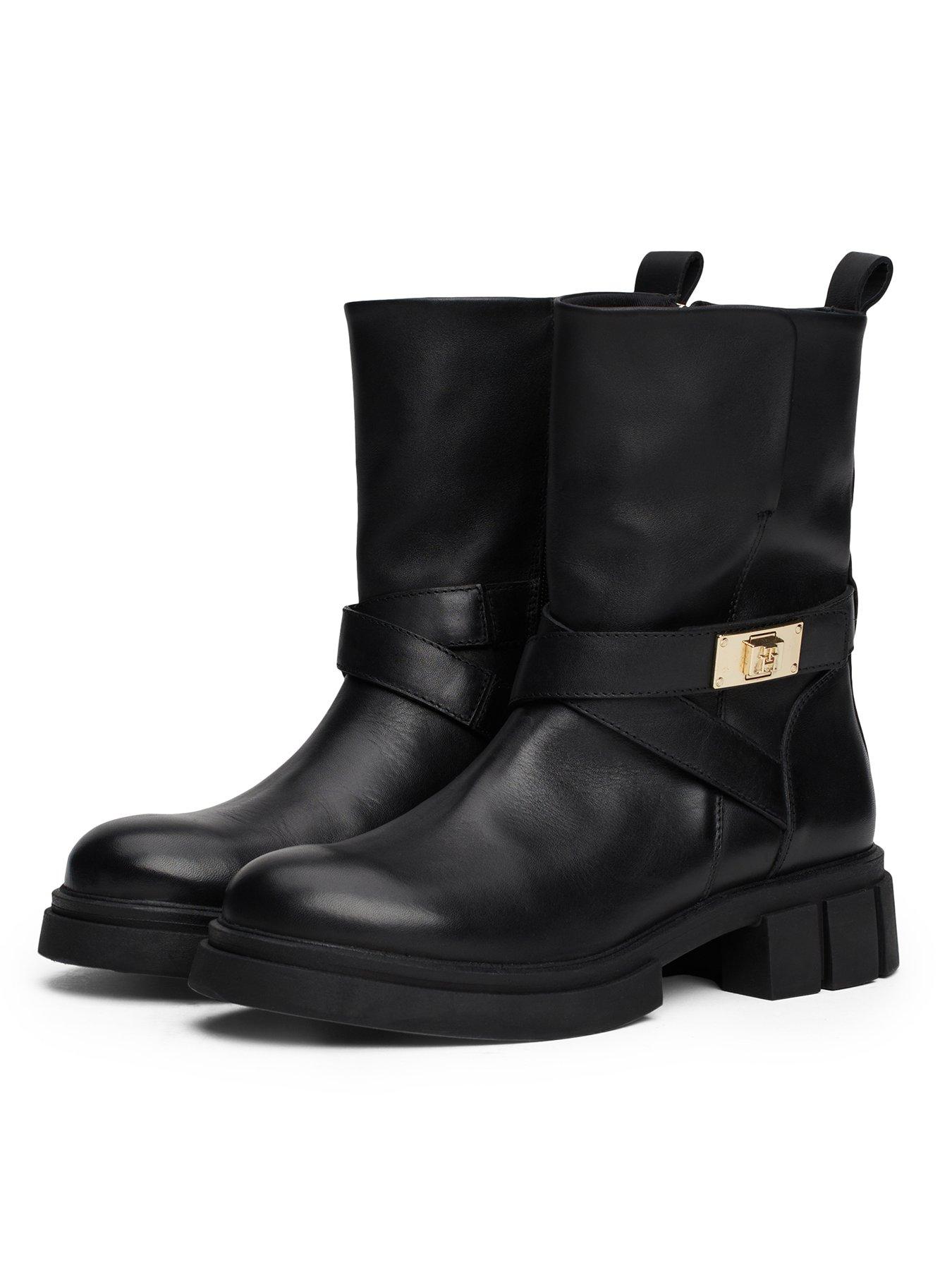 tommy-hilfiger-leather-biker-boots-blackstillFront