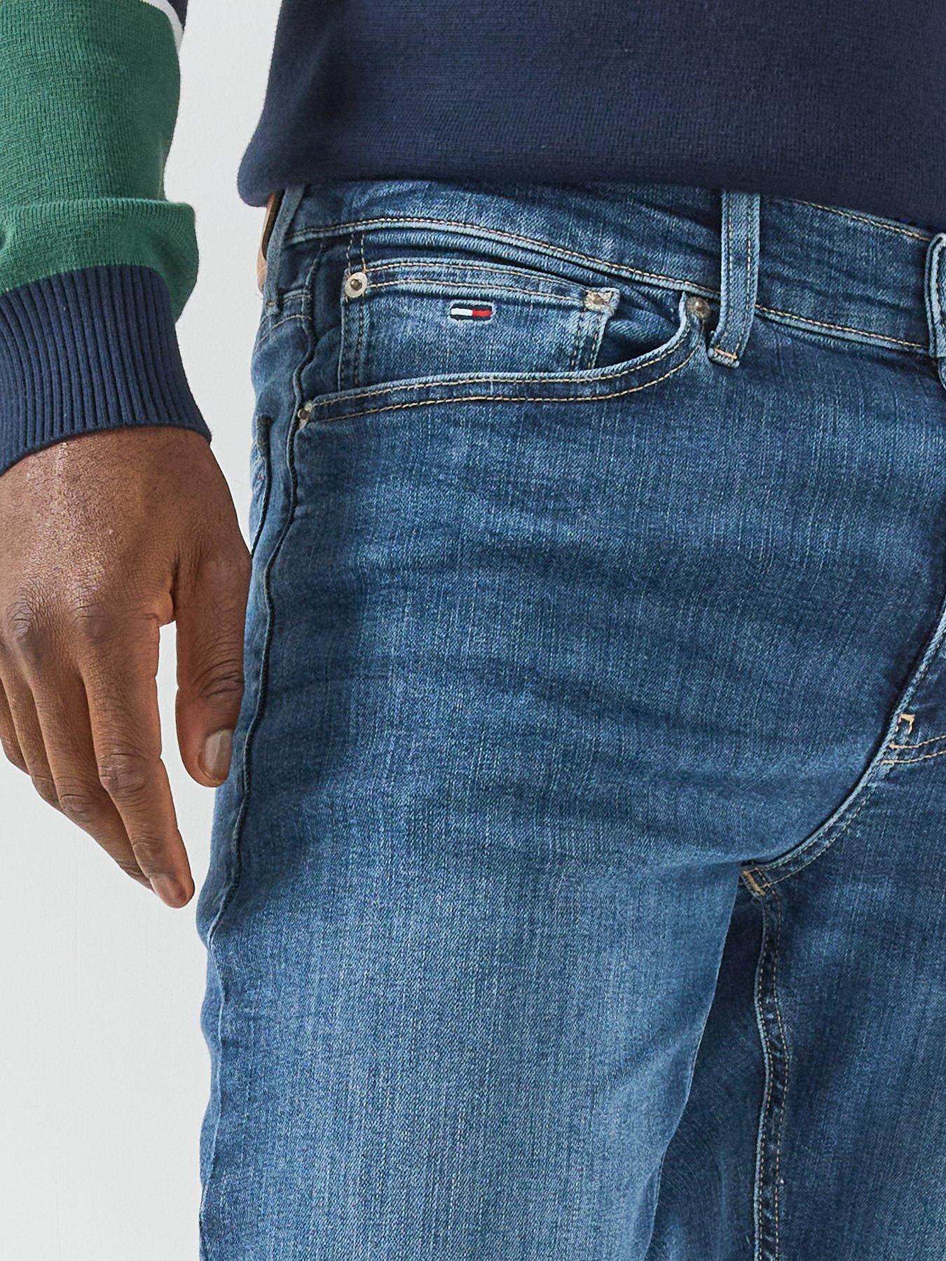 Image 4 of 4 of Tommy Jeans Ryan Straight Fit Stretch Jeans - Blue