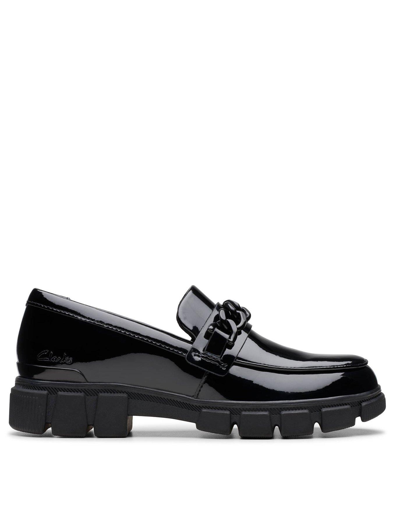 Clarks patent loafers best sale