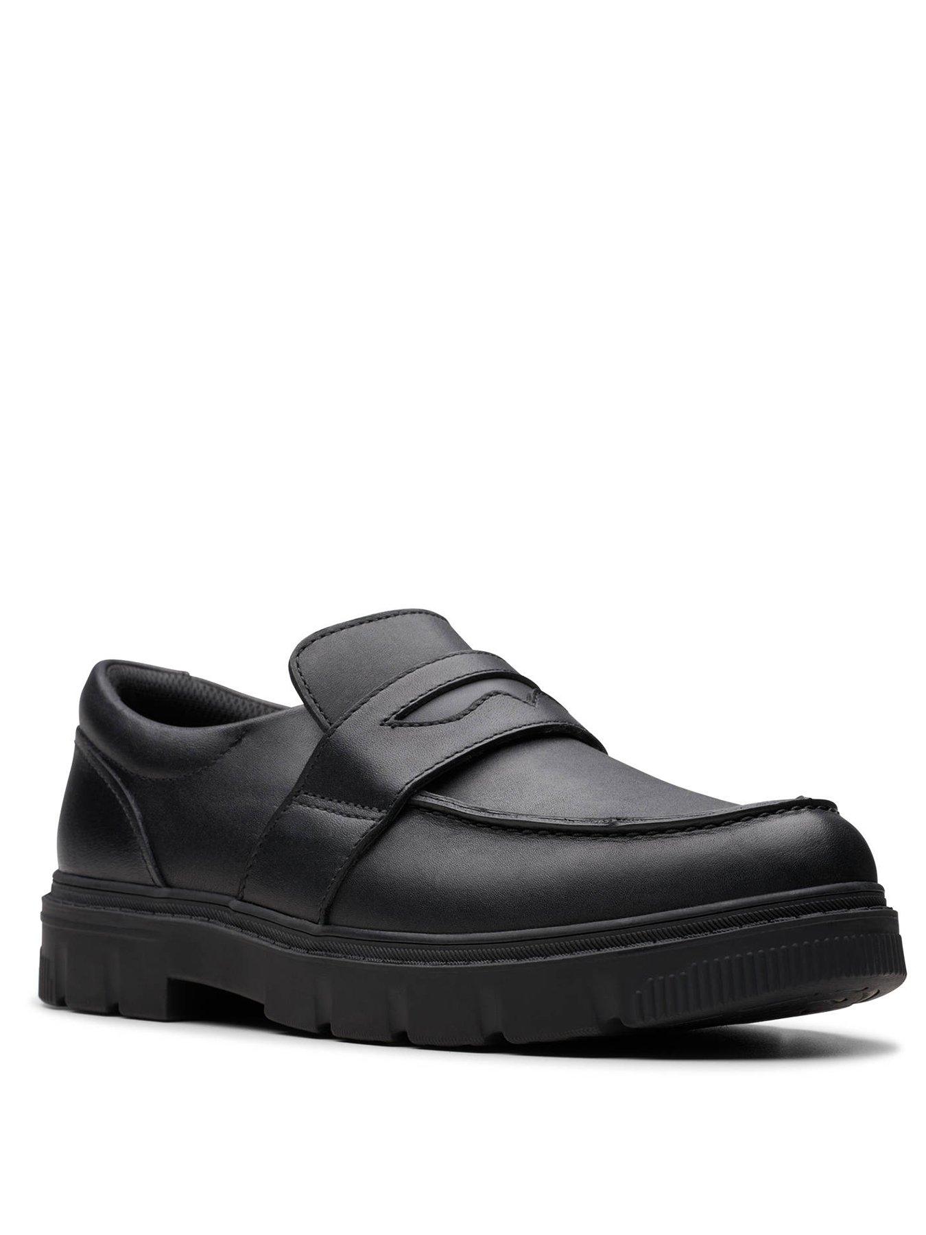 clarks-youth-lorcam-craft-slip-on-leather-school-shoe-blackstillFront