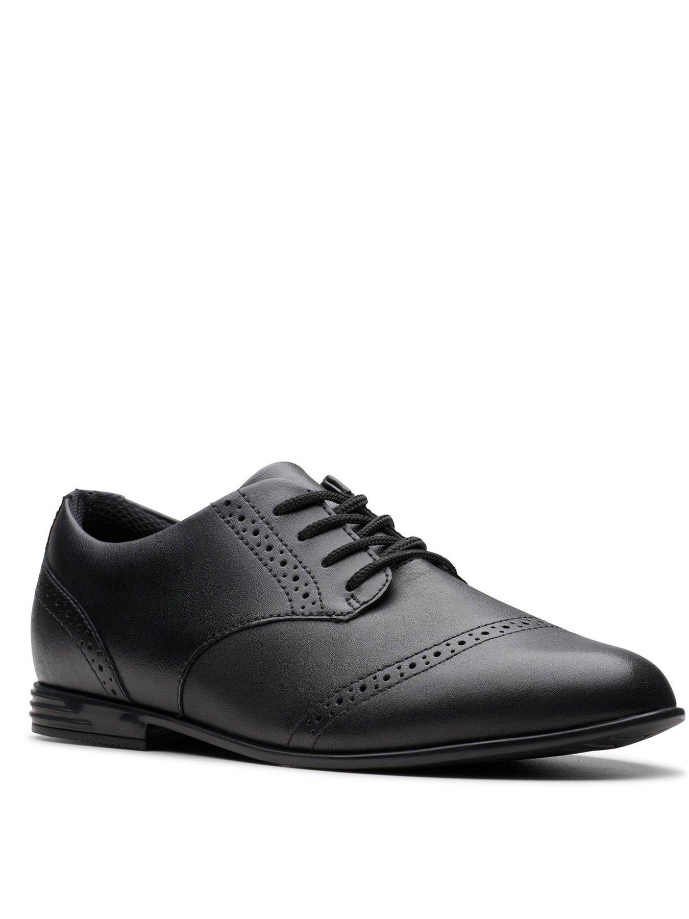 Image 2 of 7 of Clarks Youth Finjabrogue Lace Leather School Shoe