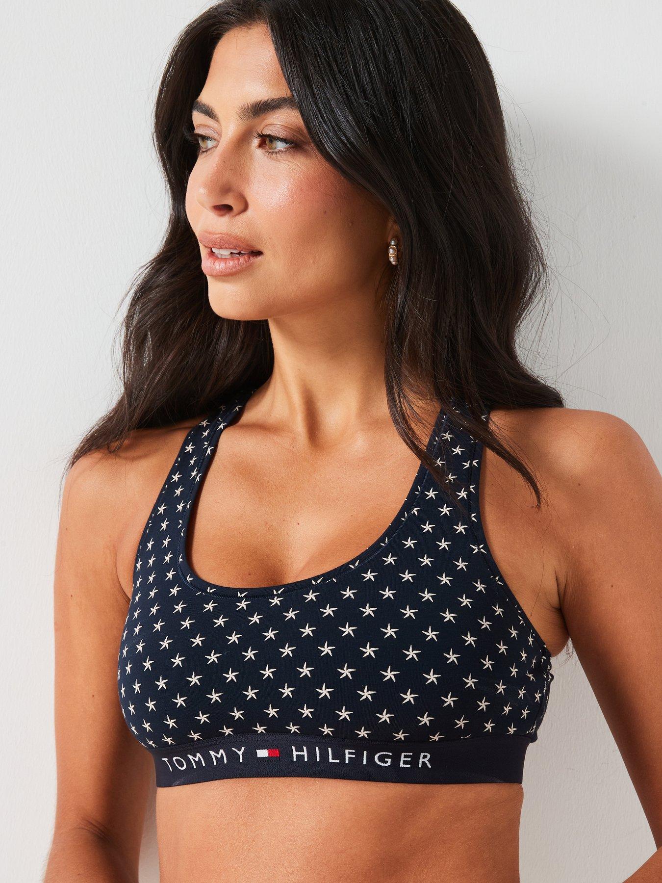 tommy-hilfiger-star-print-unlined-bralette-navy