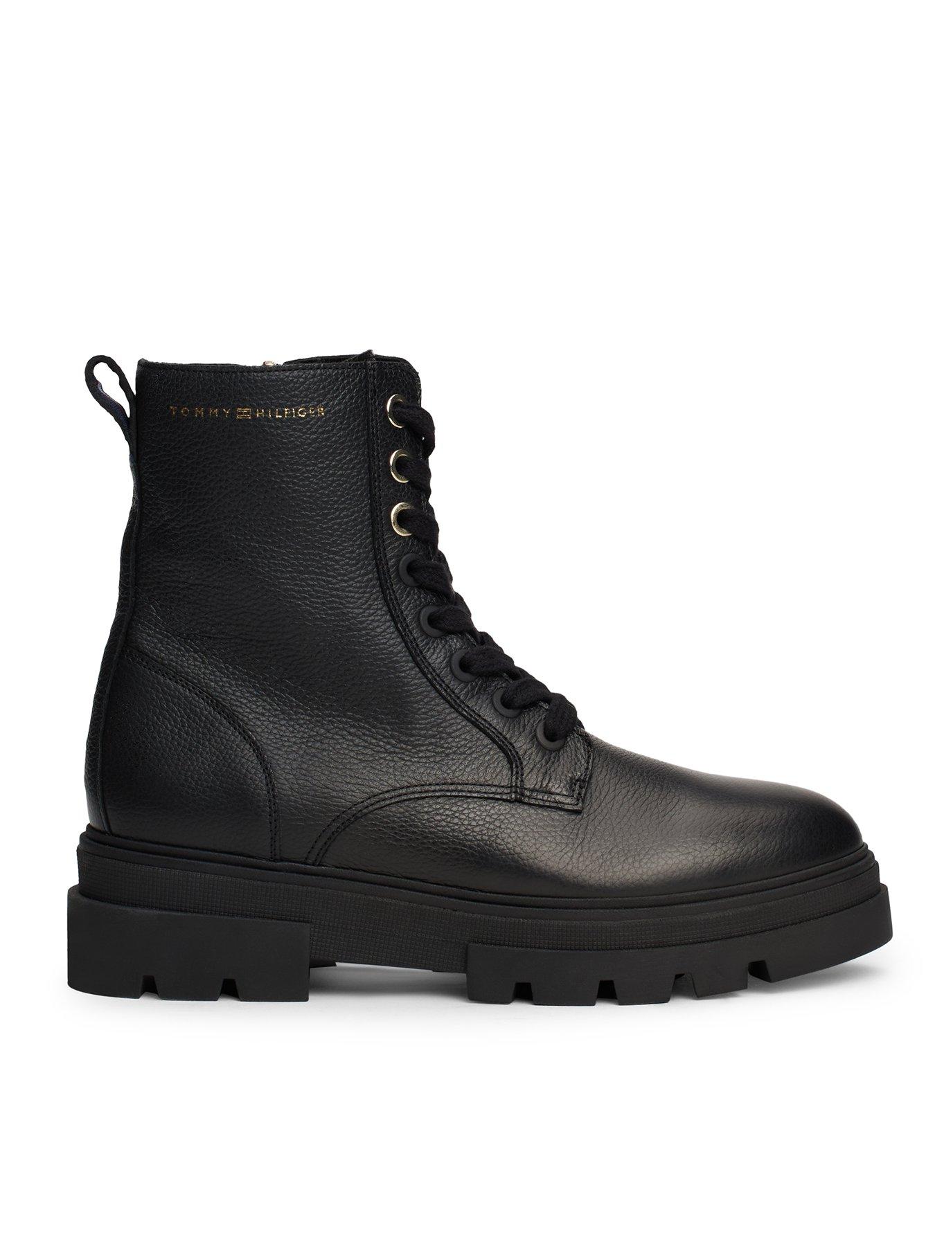 tommy-hilfiger-lace-up-leather-biker-boots-black