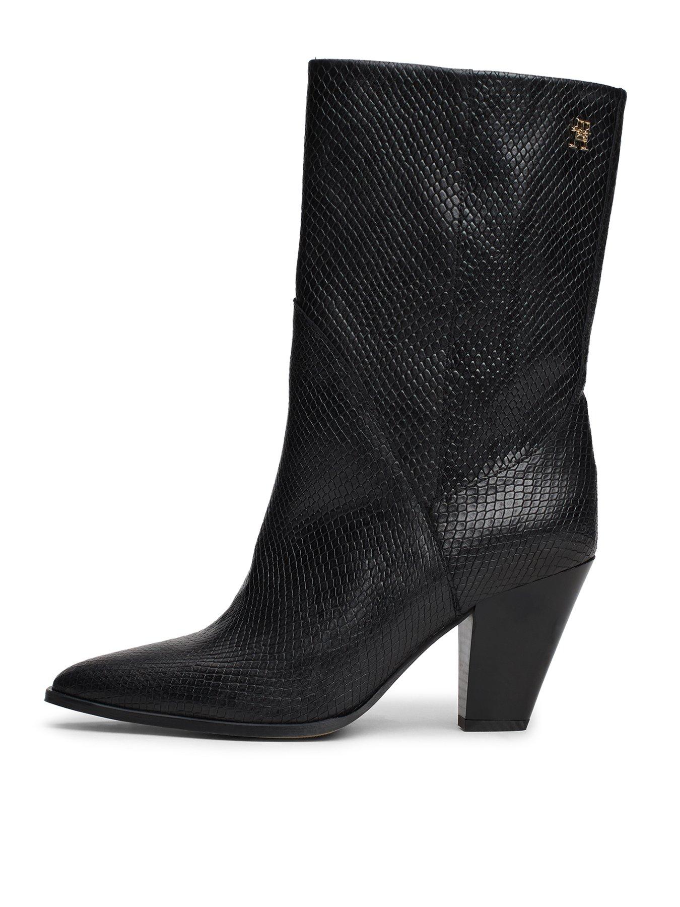 tommy-hilfiger-faux-snake-cowboy-boots-black