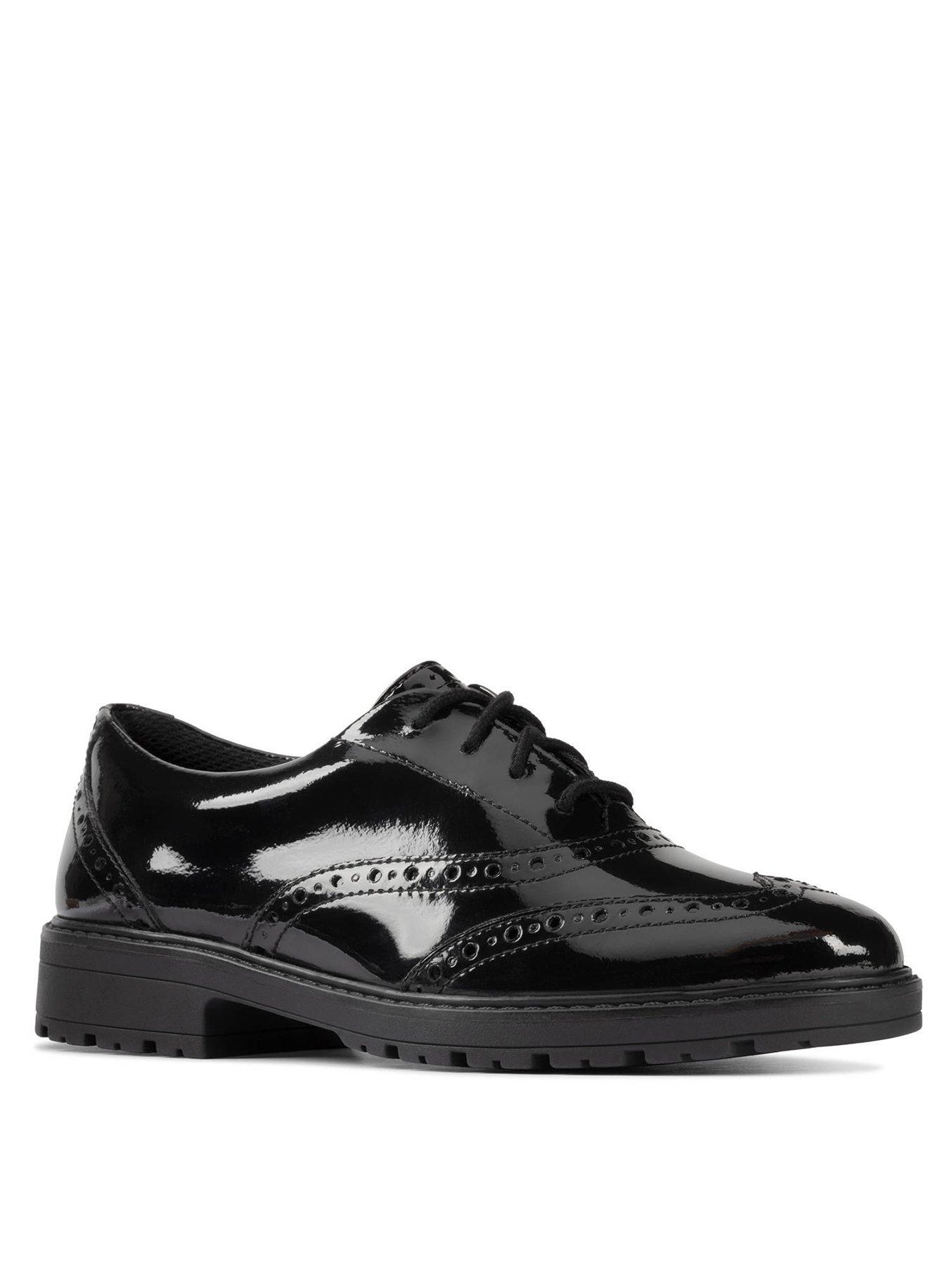 clarks-youth-loxham-brogue-patent-leather-school-shoestillFront