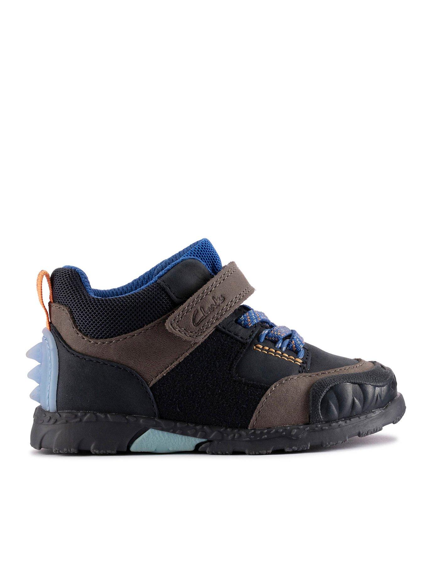 Image 1 of 1 of Clarks Toddler First Steggy Glow Dino Strap Boot