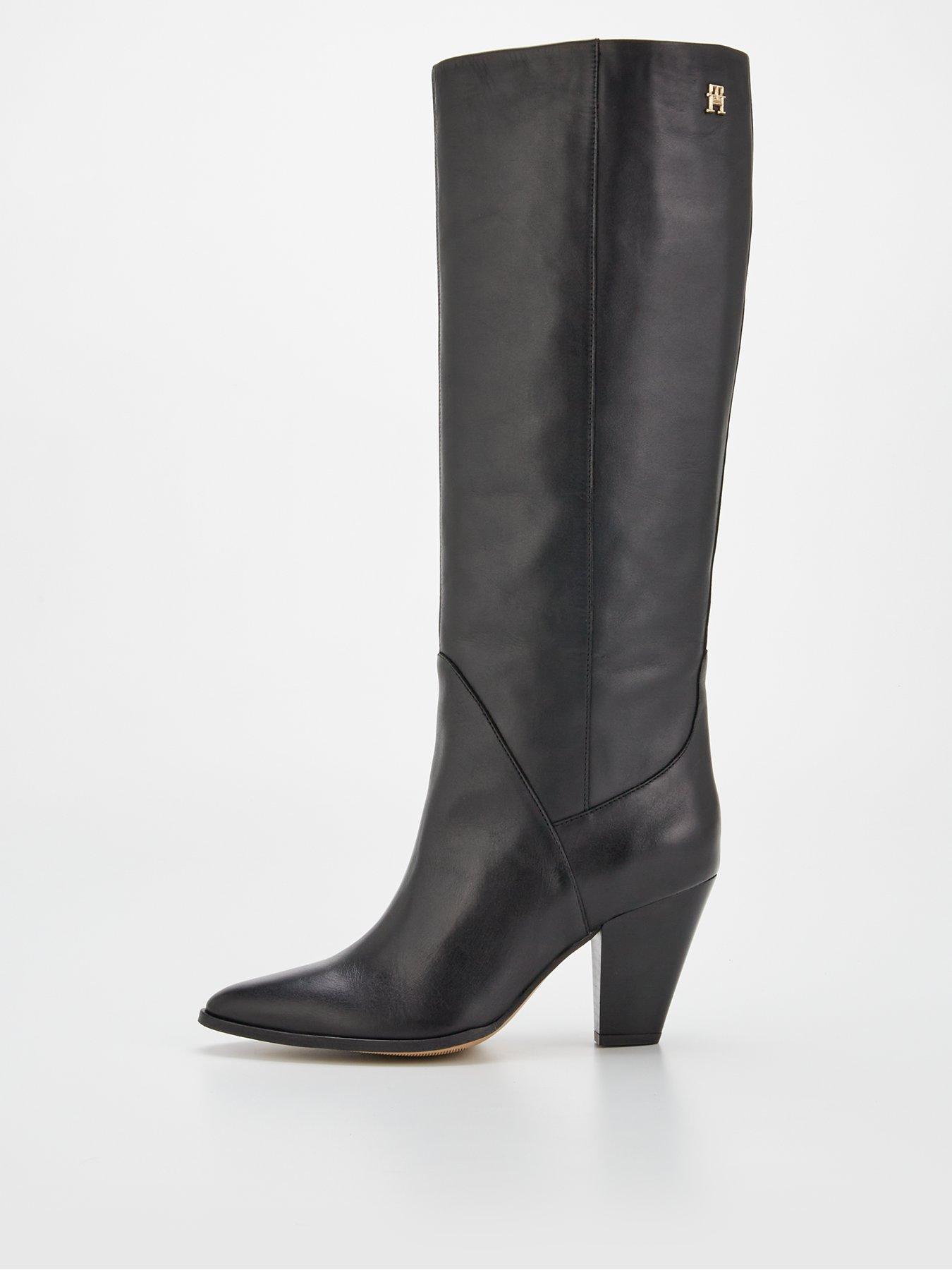 tommy-hilfiger-leather-knee-high-cowboy-boots-black