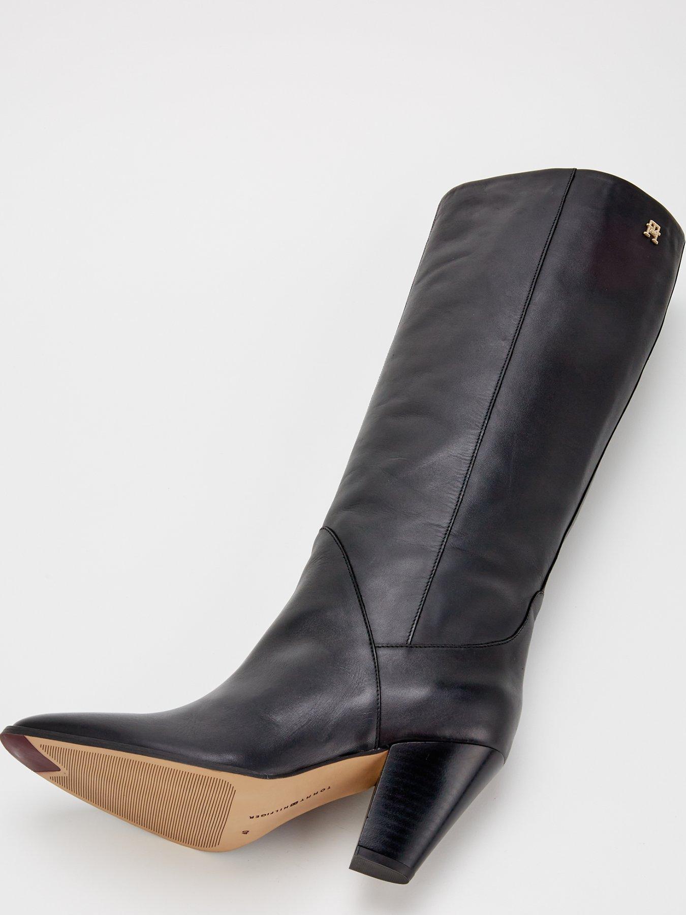 tommy-hilfiger-leather-knee-high-cowboy-boots-blackdetail