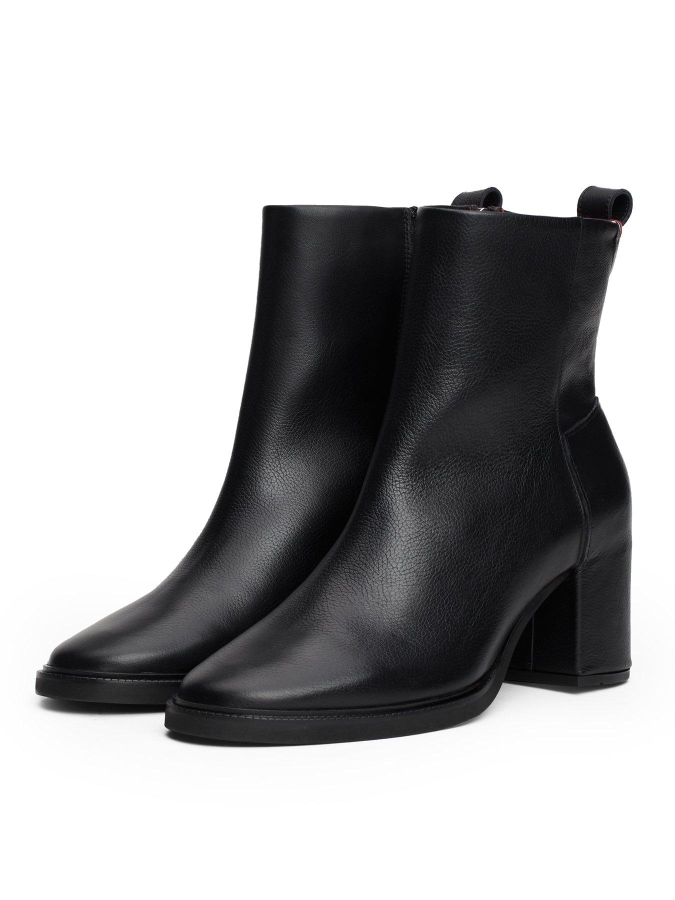 tommy-hilfiger-heeled-leather-ankle-boots-blackstillFront