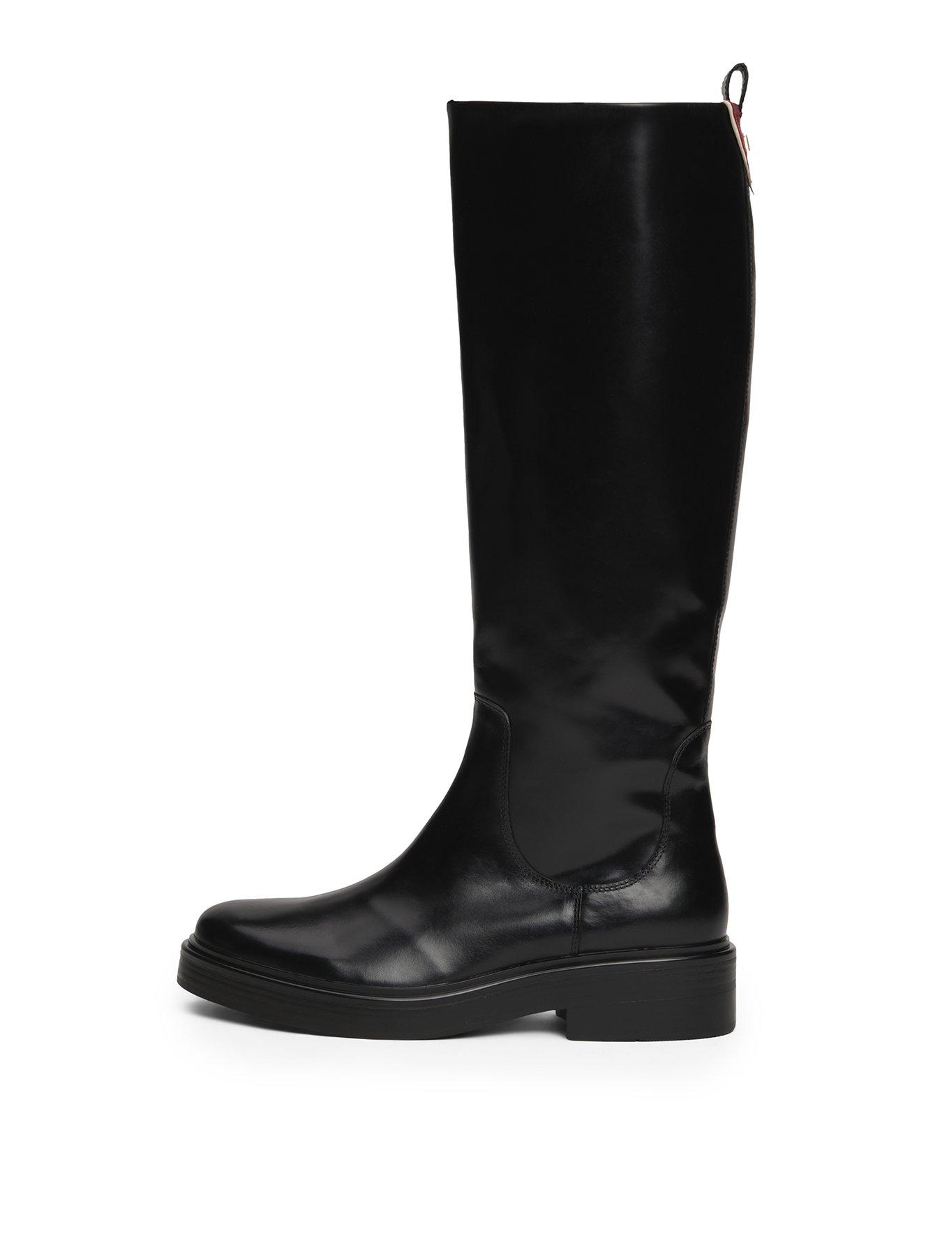 tommy-hilfiger-leather-knee-high-flat-boots-black