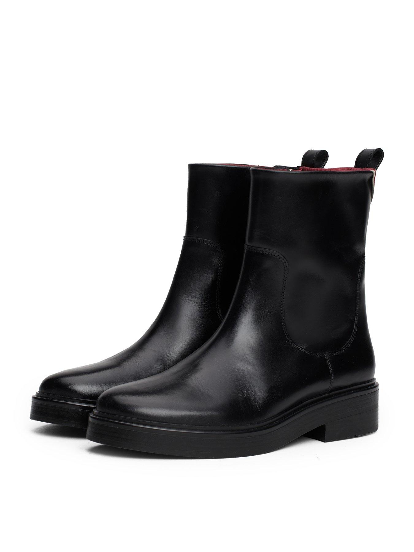 tommy-hilfiger-leather-ankle-boots-blackstillFront