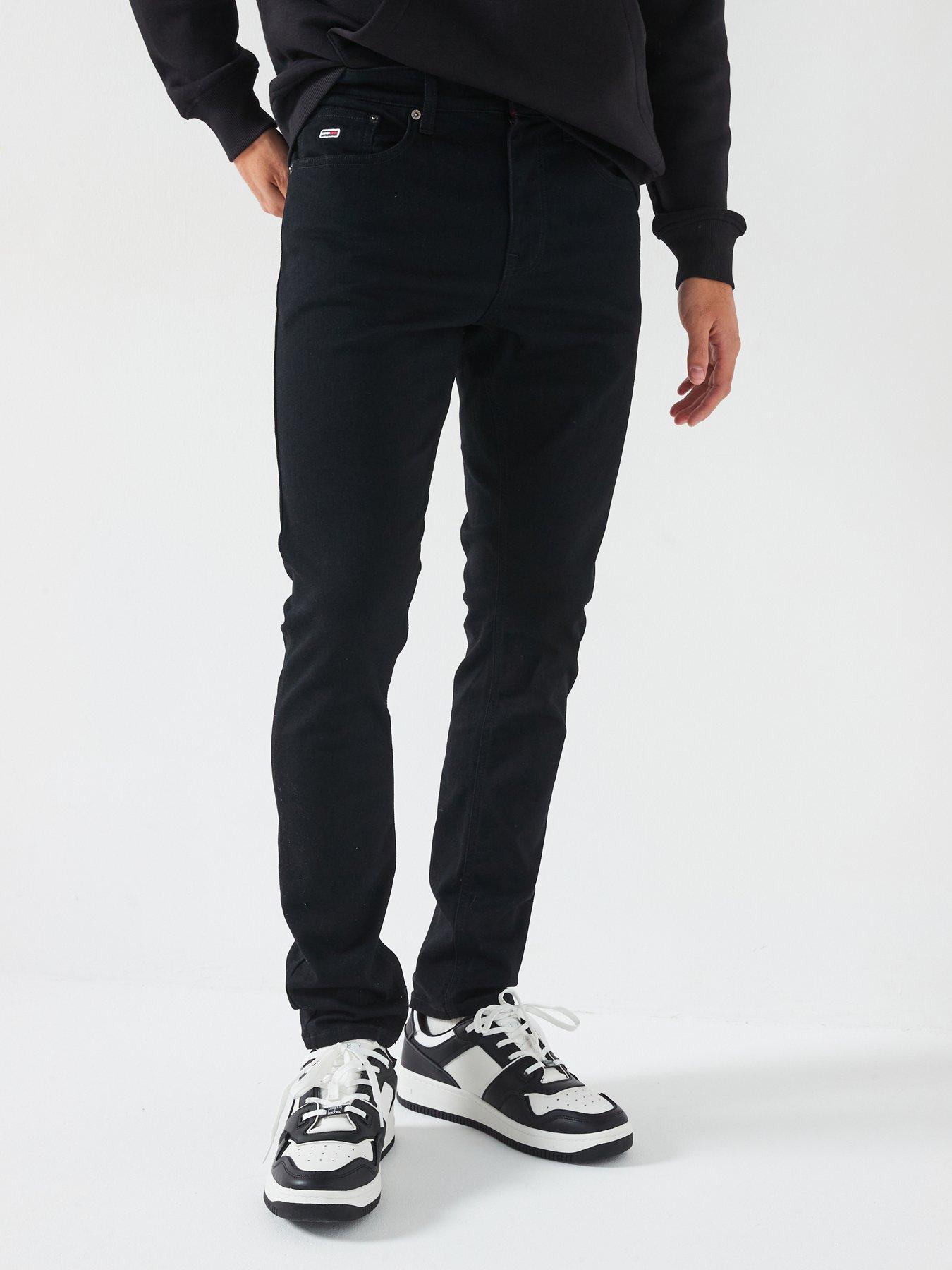 Image 1 of 5 of Tommy Jeans Austin Tapered Fit Stretch Jeans - Black
