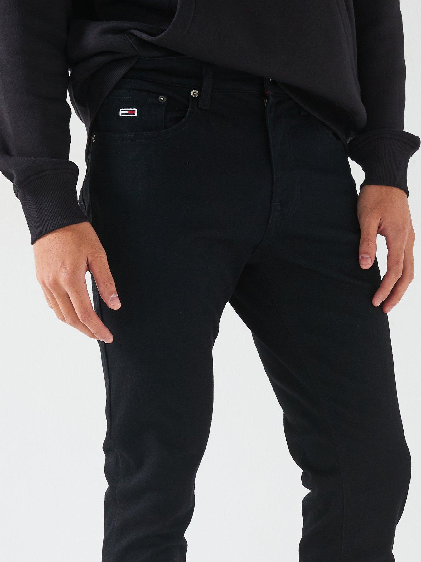 Image 4 of 5 of Tommy Jeans Austin Tapered Fit Stretch Jeans - Black